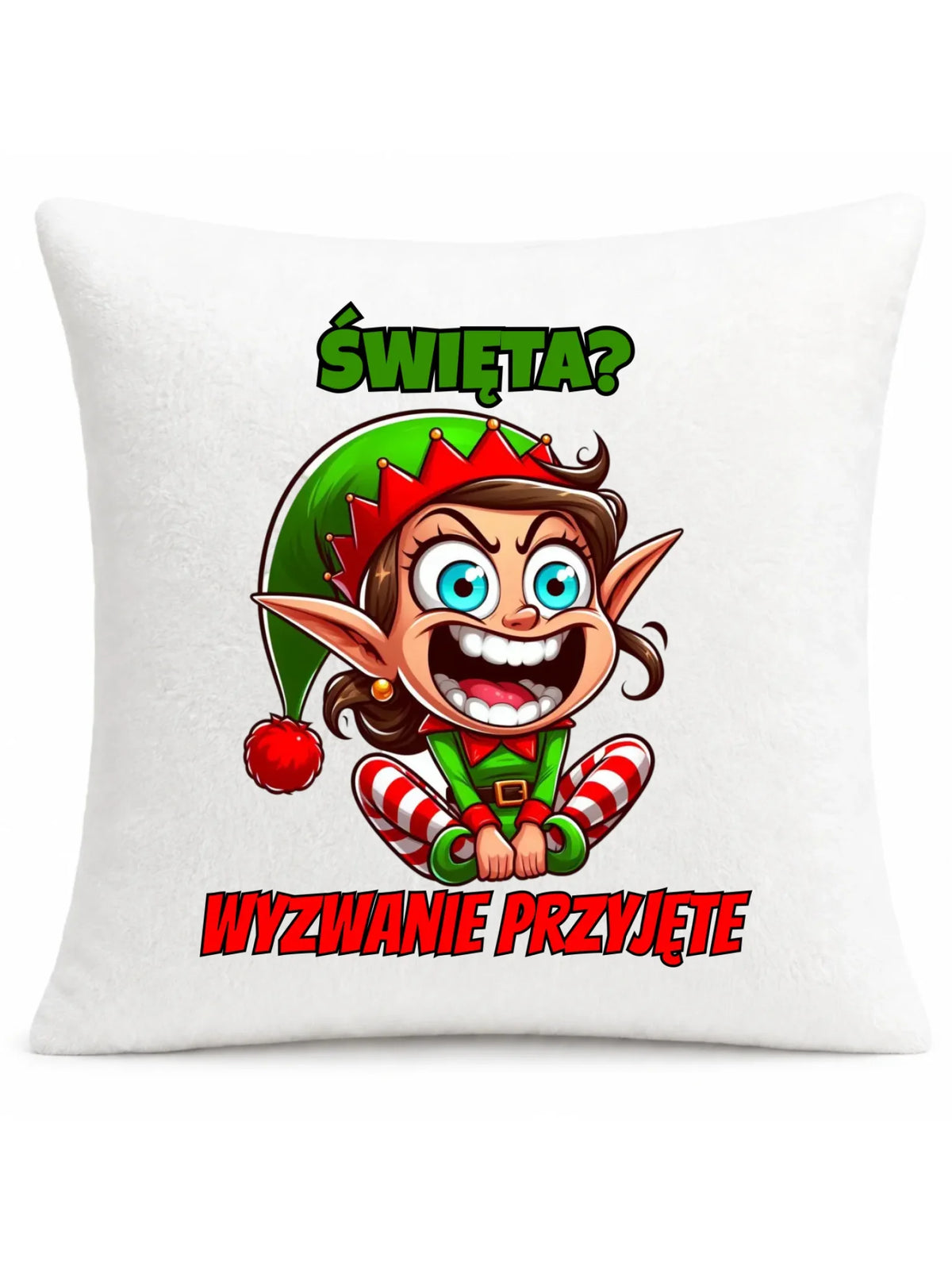 Poduszka świąteczna - Skrzat Wyzwanie przyjęte BN100