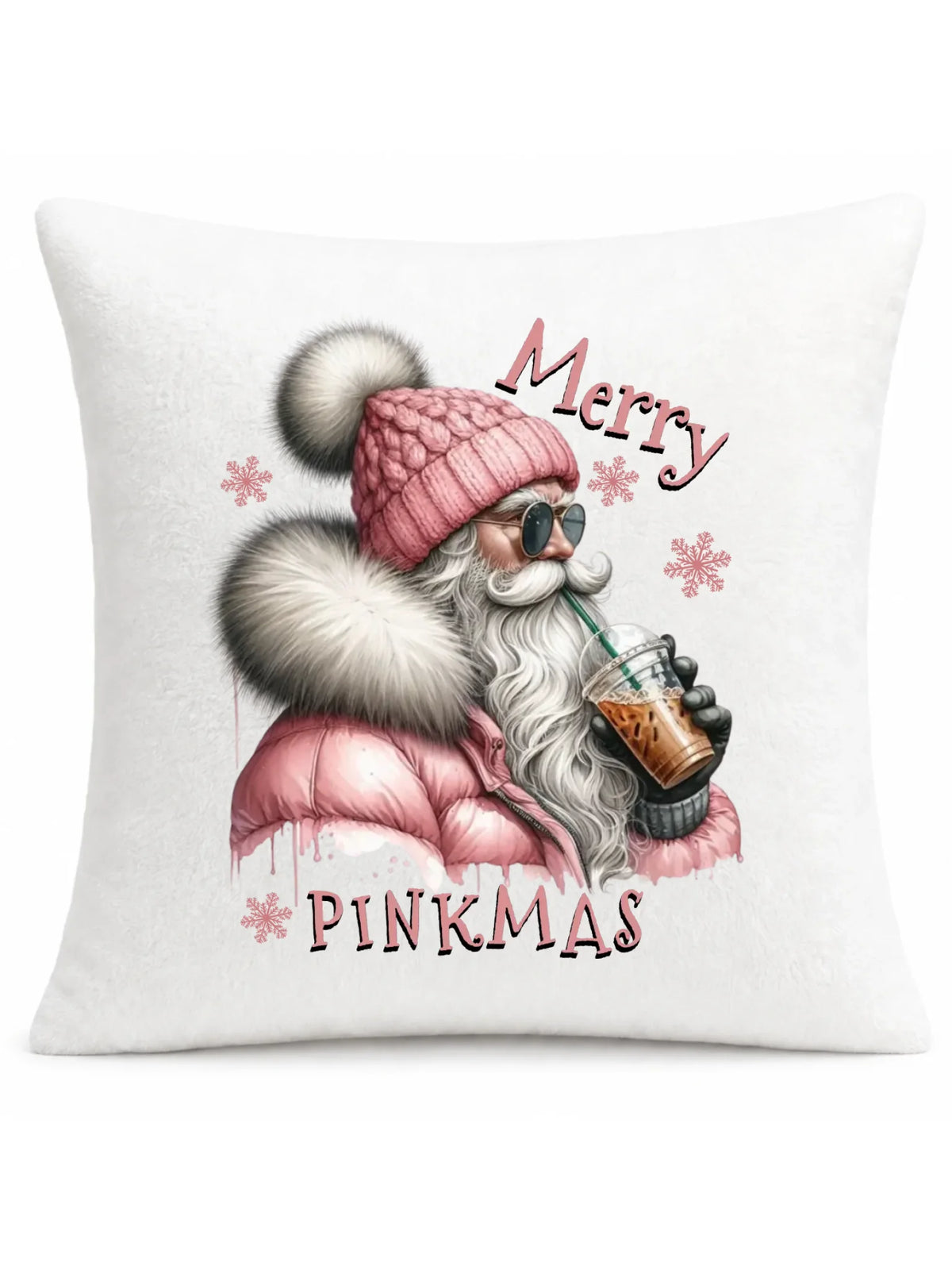 Poduszka świąteczna - Różowe Święta - Merry pinkmas BN117