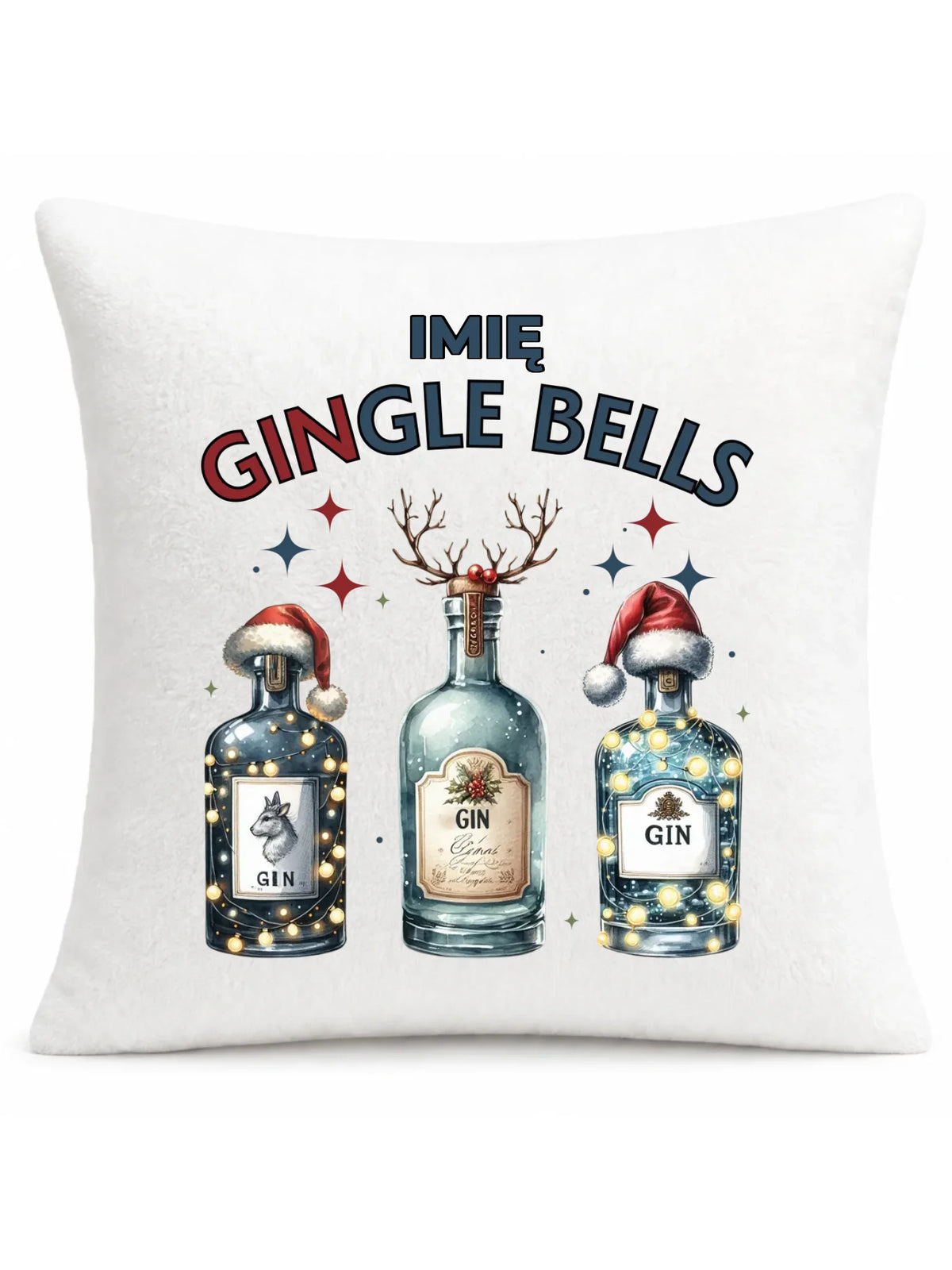 Poduszka świąteczna - Gin Gingle bells - personalizowana BN68