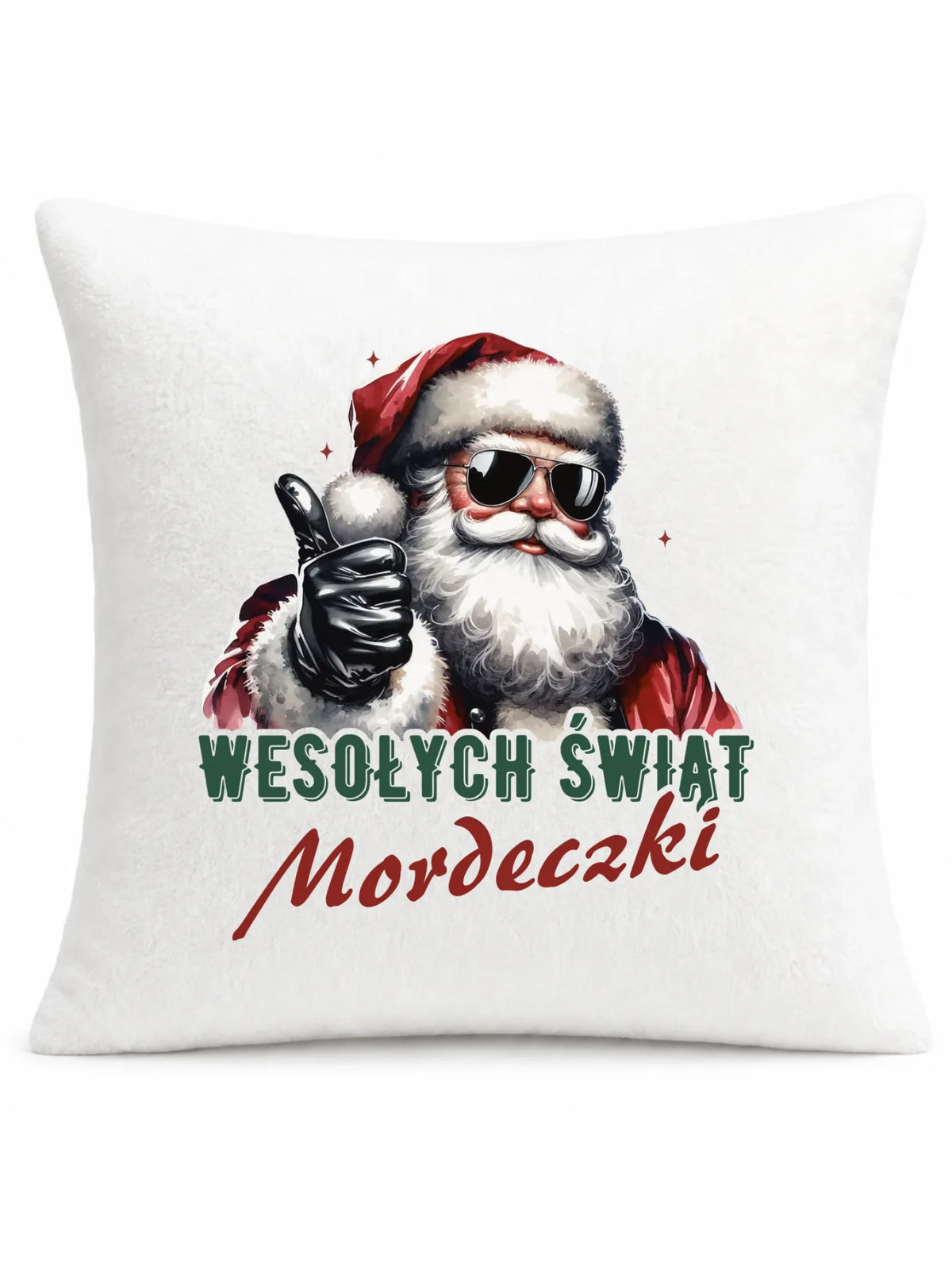 Poduszka świąteczna - Mikołaj Wesołych Świąt mordeczki BN65