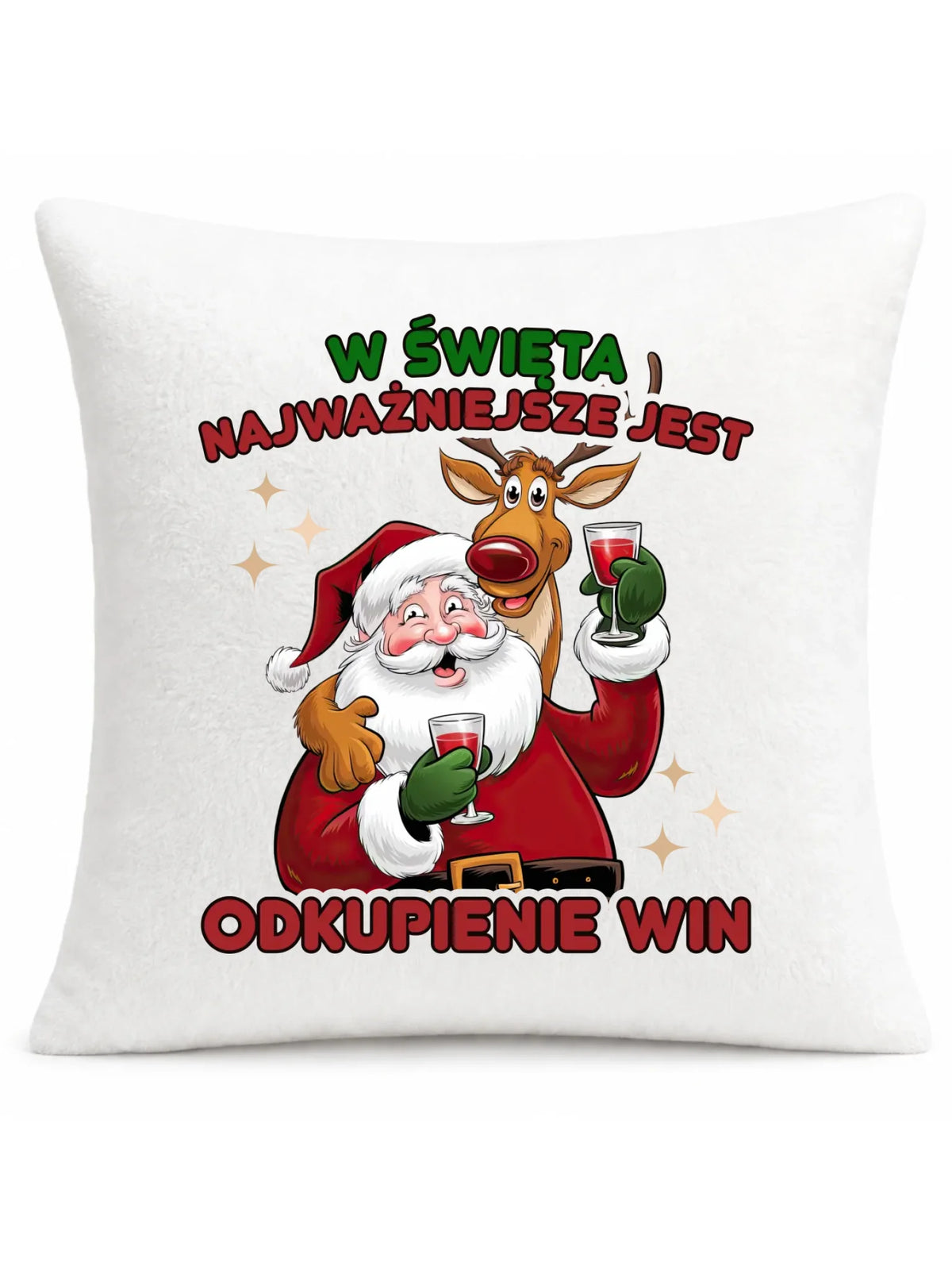Poduszka świąteczna - W święta najważniejsze jest odkupienie win BN73