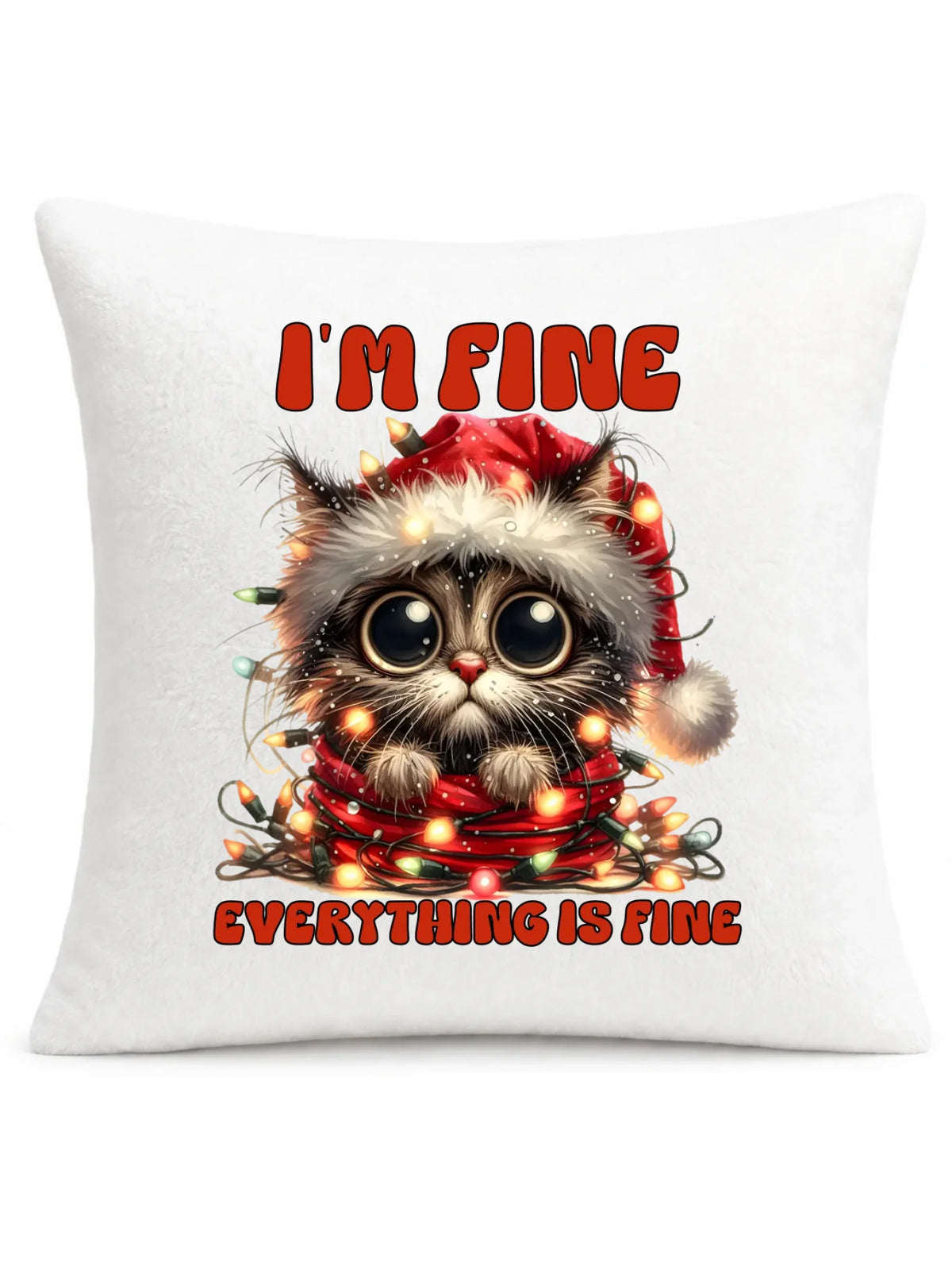 Poduszka świąteczna - Kotek I'm fine everything is fine BN67