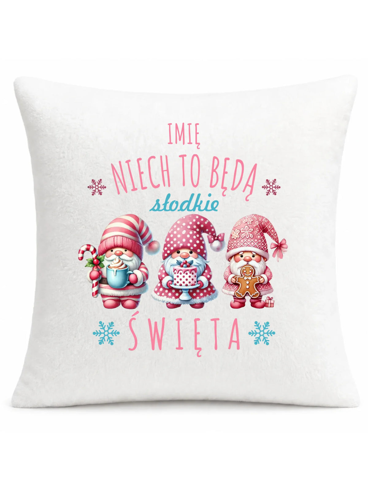 Poduszka świąteczna - Skrzaty Słodkie Święta - personalizowana BN57