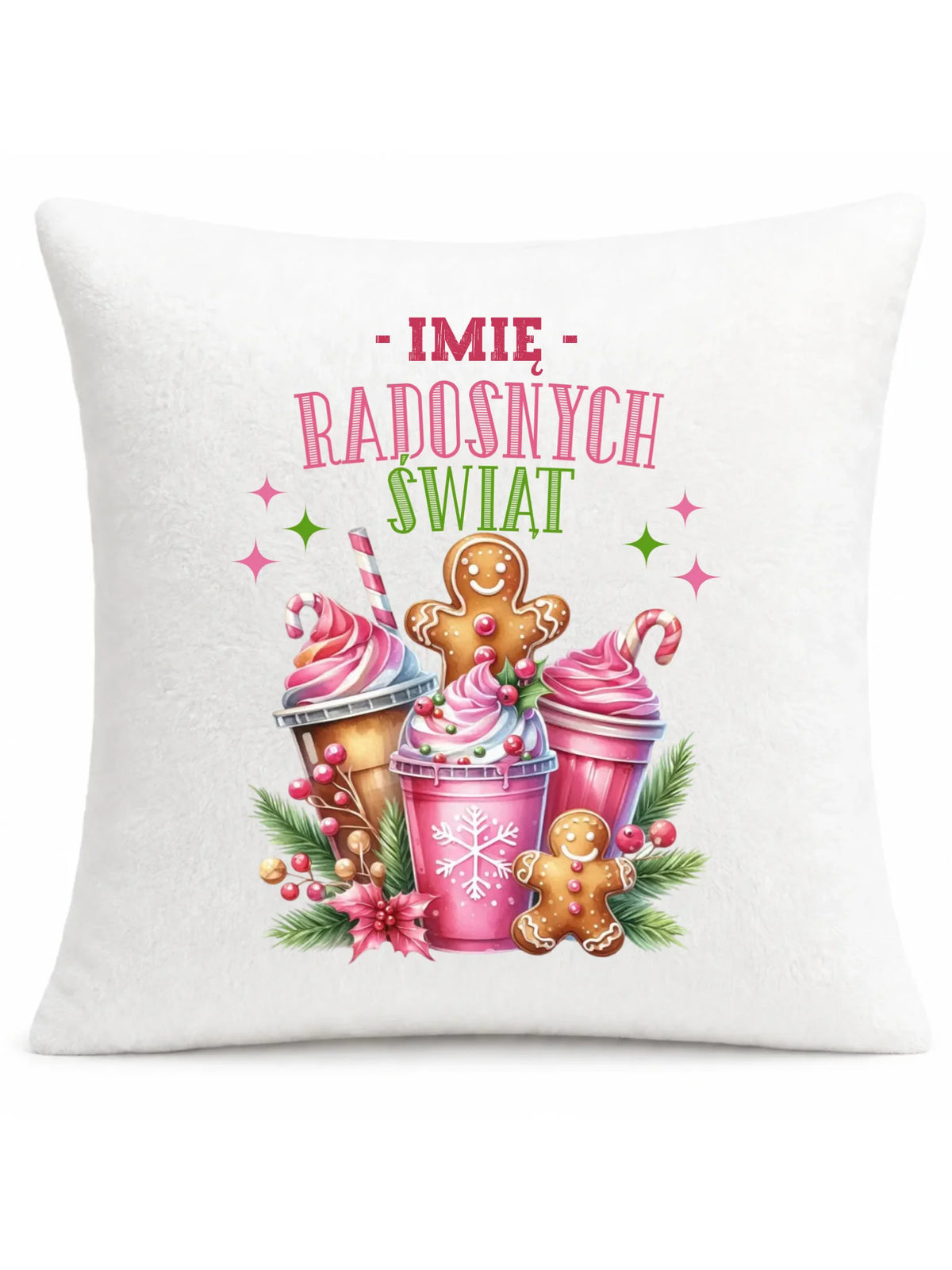 Poduszka świąteczna - Radosnych Świąt - personalizowana BN58
