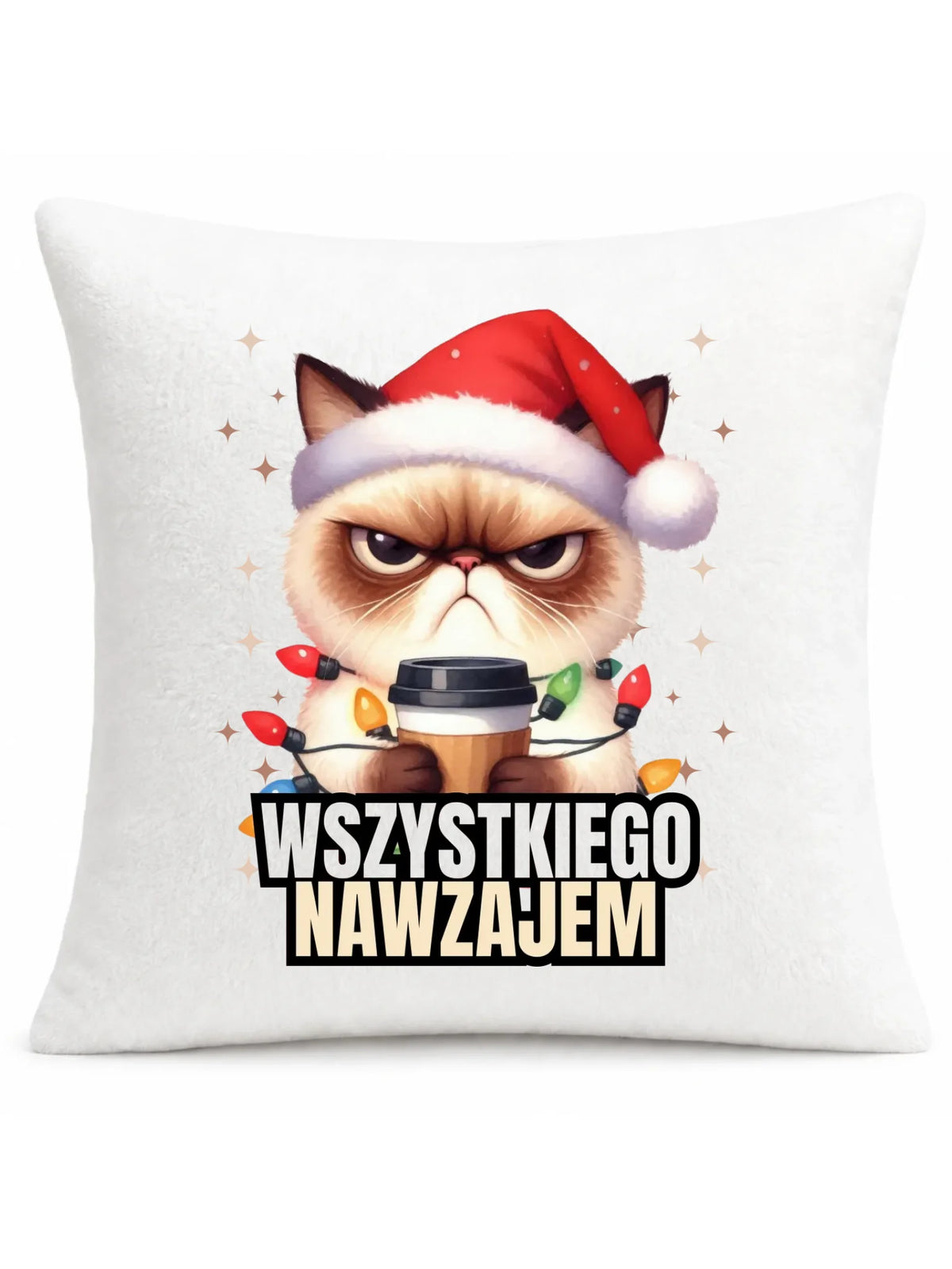 Poduszka świąteczna - Grumpy Cat Wszystkiego nawzajem BN33
