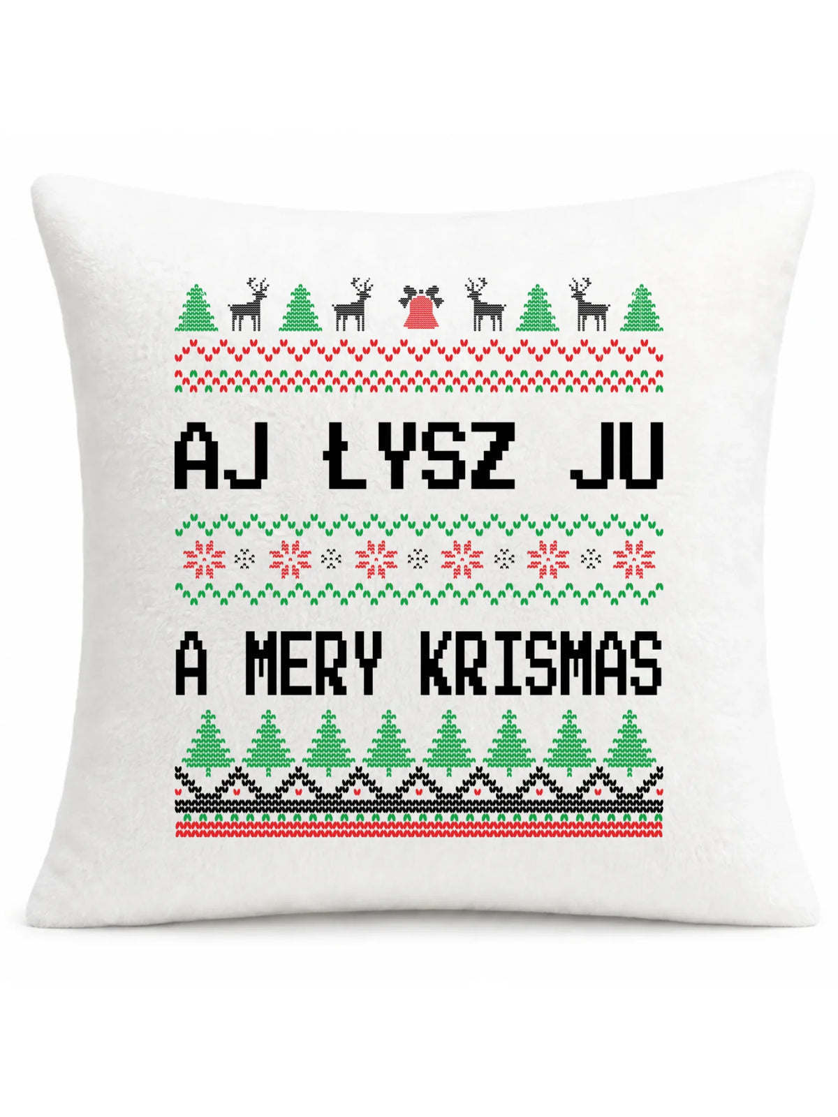 Poduszka świąteczna - Aj łysz ju a mery krismas BN12