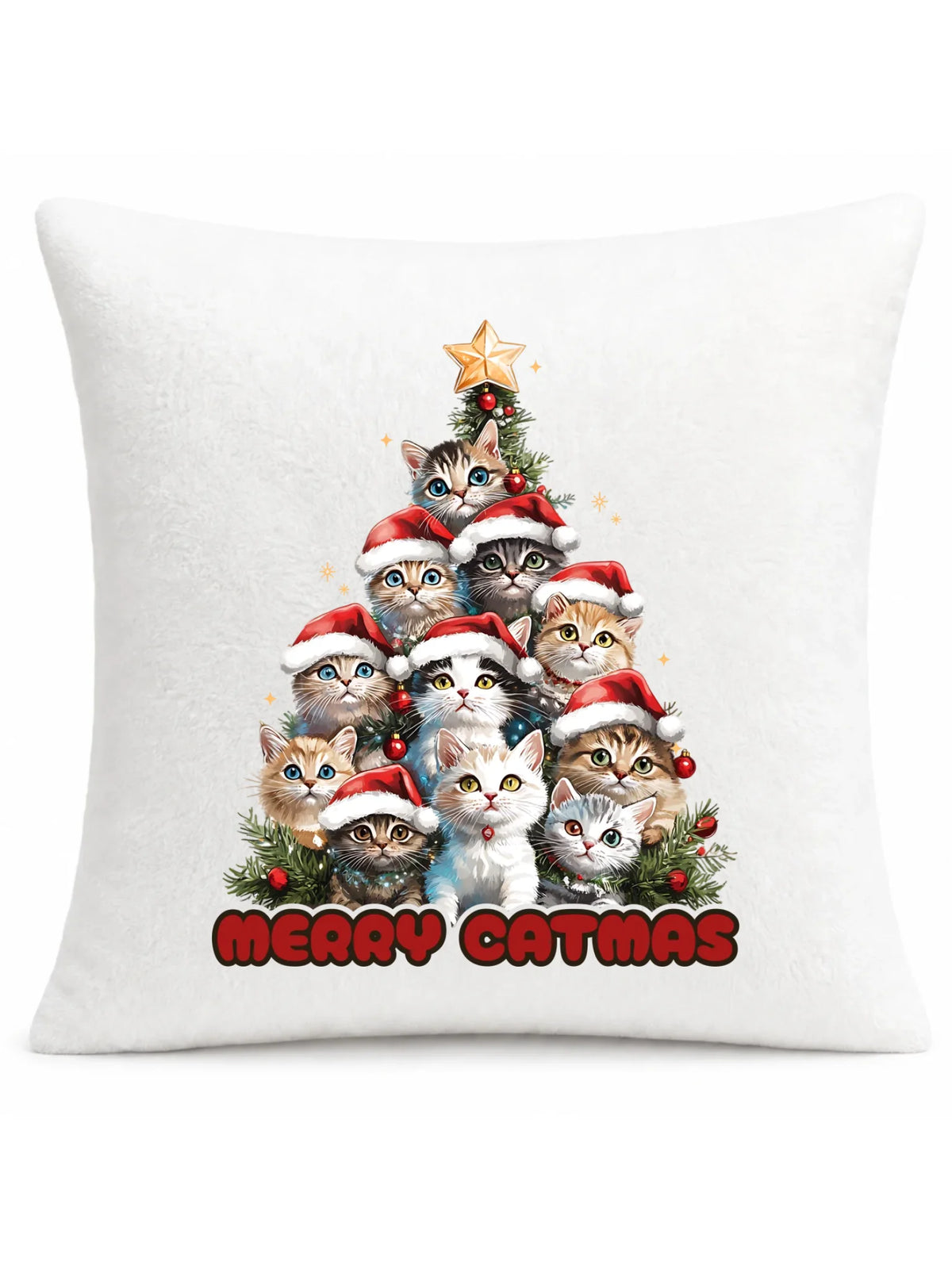 Poduszka świąteczna - Kocia choinka Merry Catmas BN20