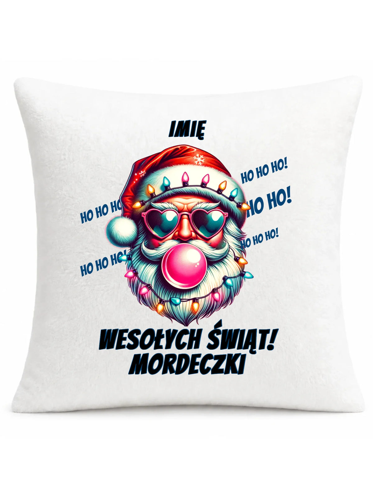 Poduszka świąteczna - Mikołaj Wesołych Świąt Mordeczki - personalizowana BN17