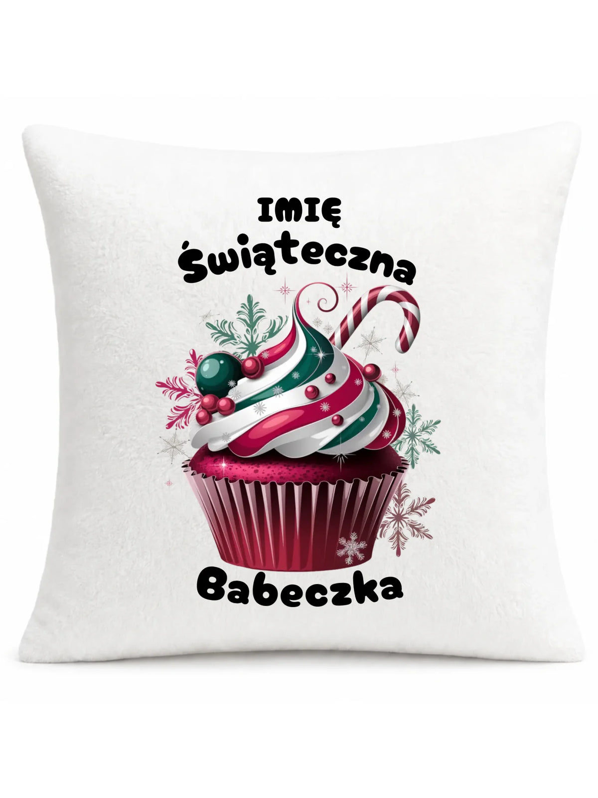 Poduszka na święta - Świąteczna babeczka - personalizowana BN30