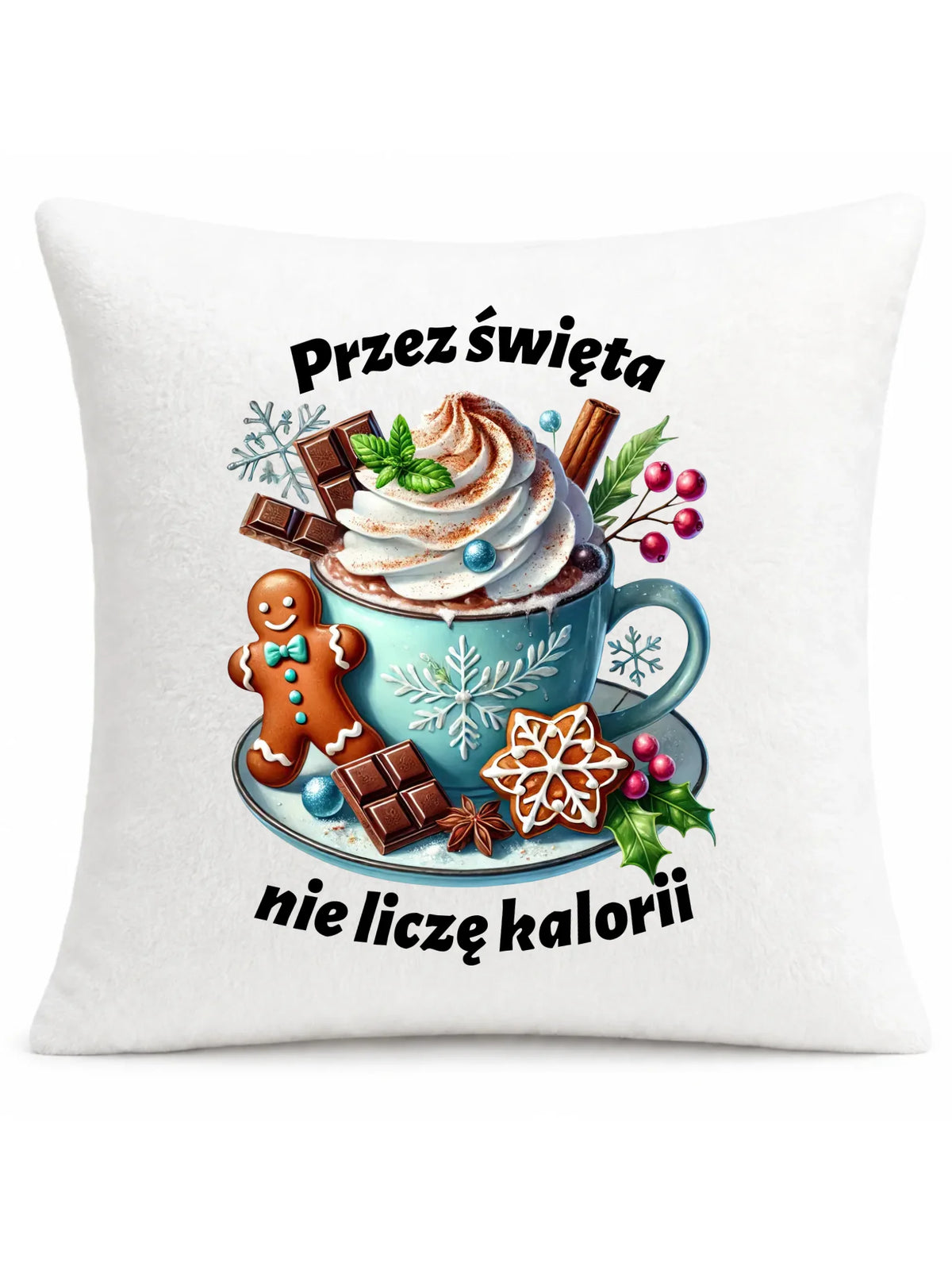 Poduszka świąteczna - Przez święta nie liczę kalorii BN31