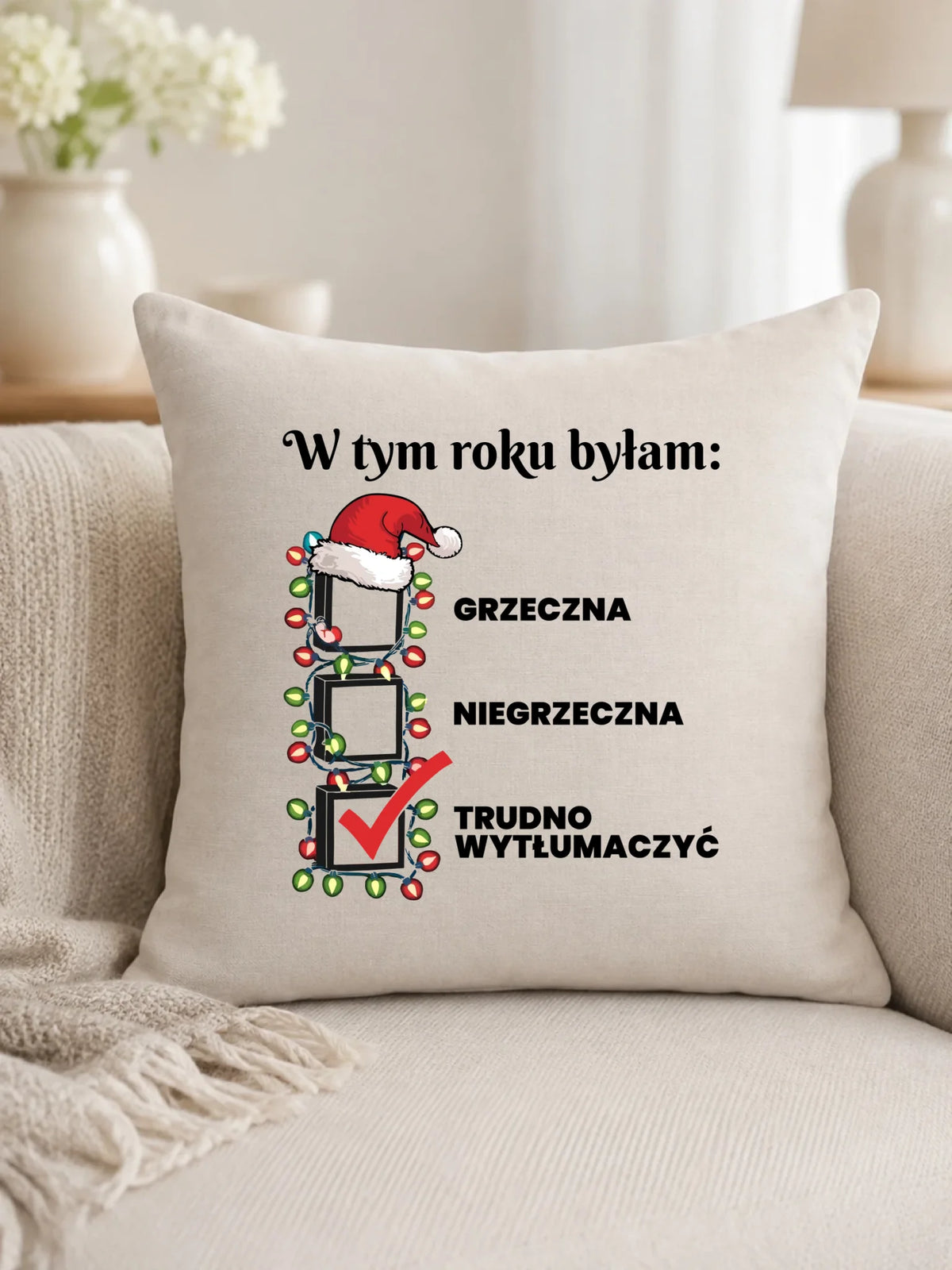 Poduszka świąteczna dla niej - Trudno wytłumaczyć BN137