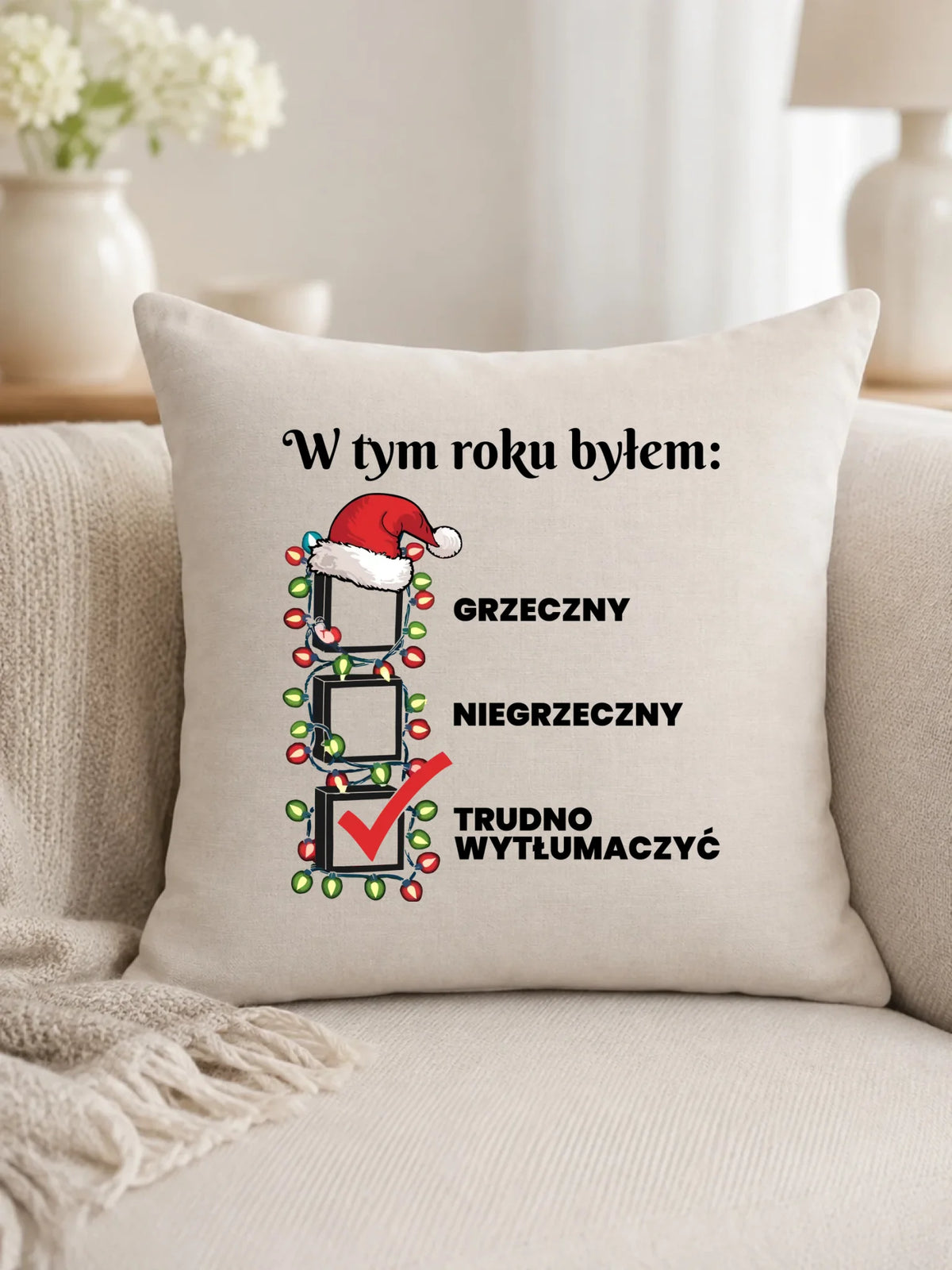 Poduszka świąteczna dla niego - Trudno wytłumaczyć BN134