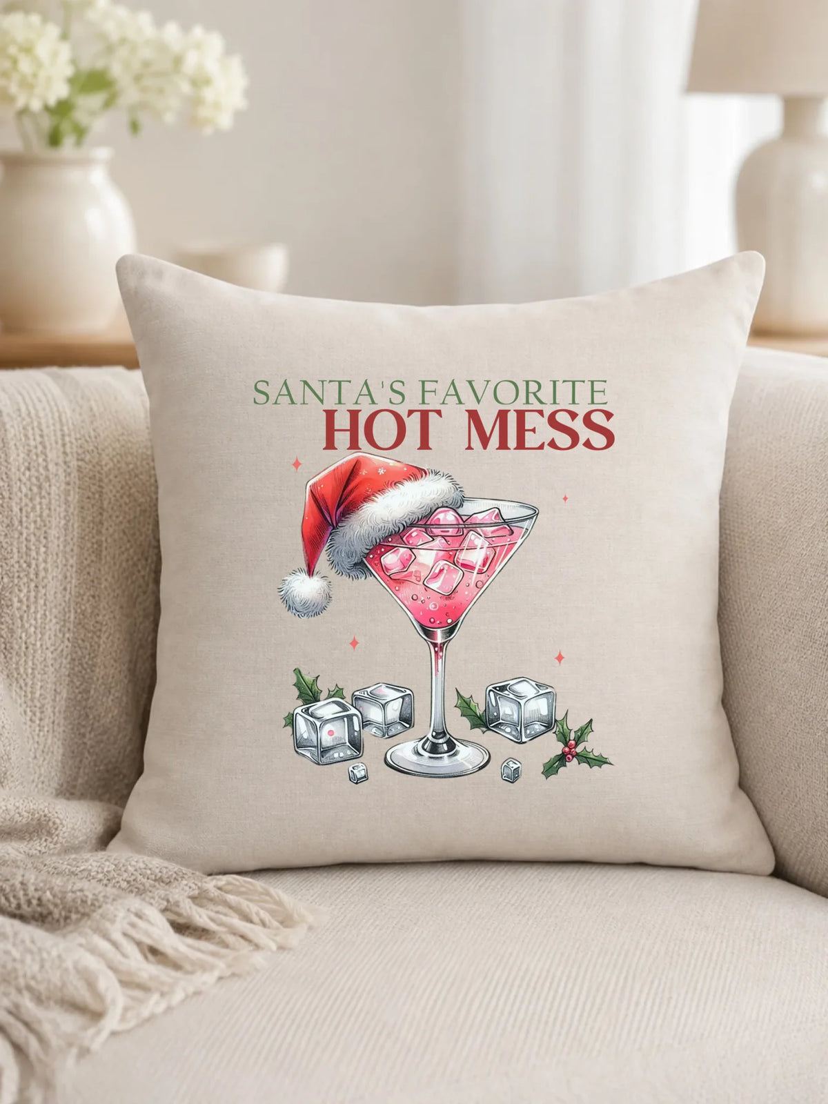 Poduszka świąteczna - Santa's favorite hot mess BN75