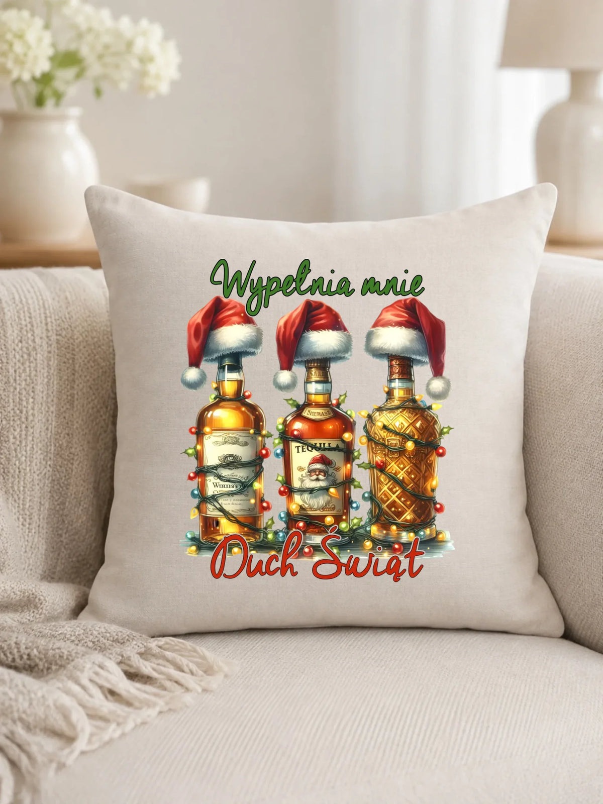 Poduszka świąteczna - Wypełnia mnie Duch Świąt BN69