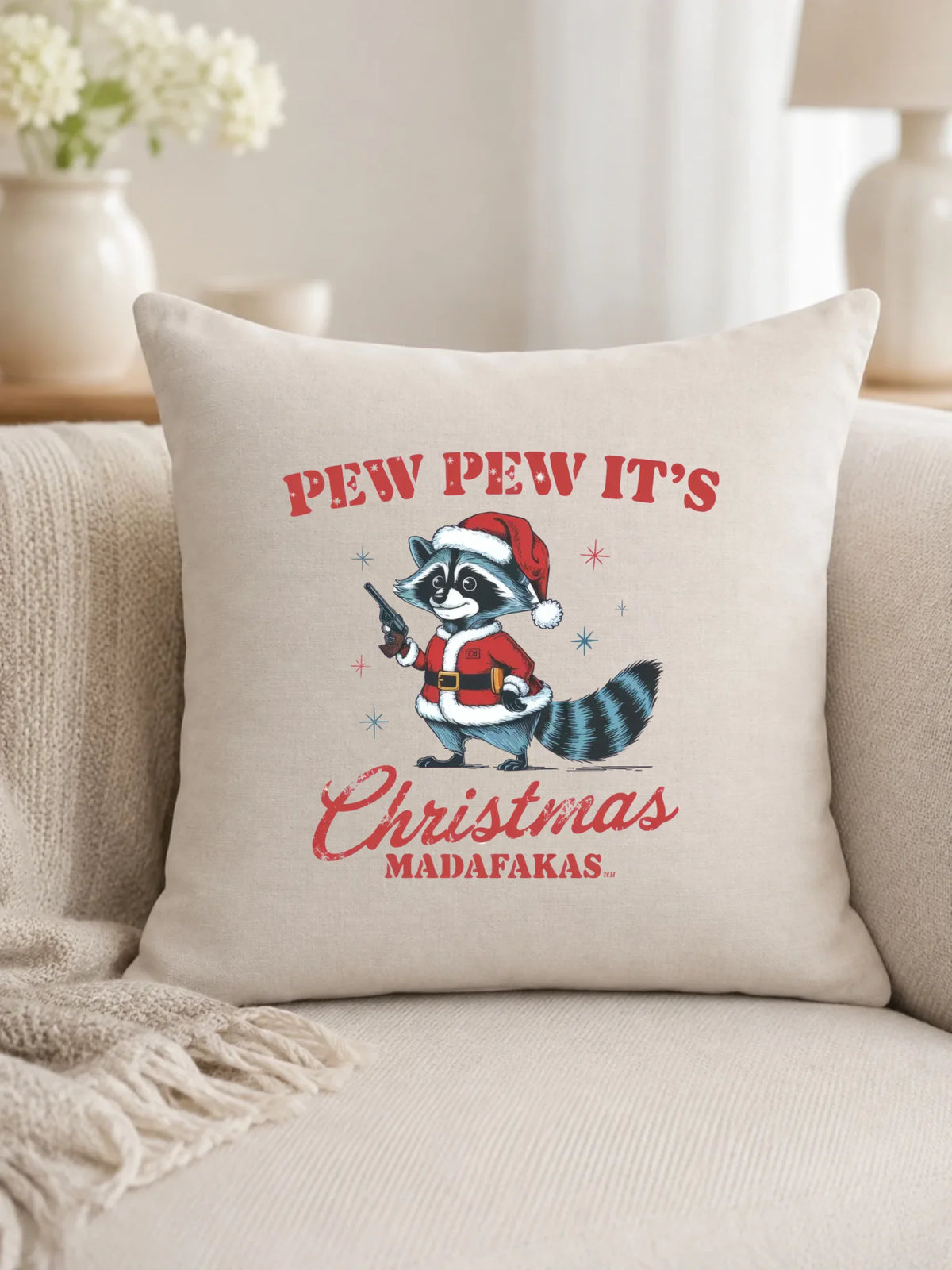 Poduszka świąteczna - Pew pew it's Christmas BN60