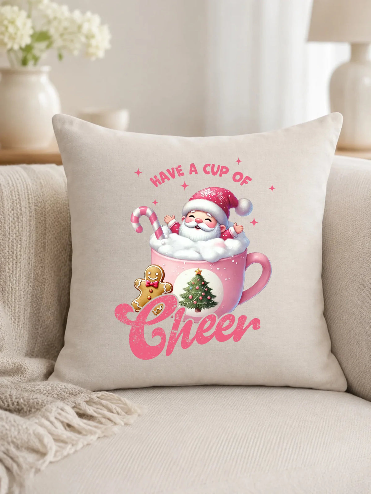 Poduszka świąteczna - Have a cup of cheer BN53