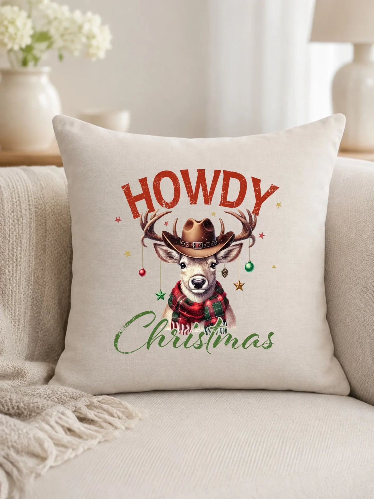 Poduszka świąteczna - Howdy Christmas BN54