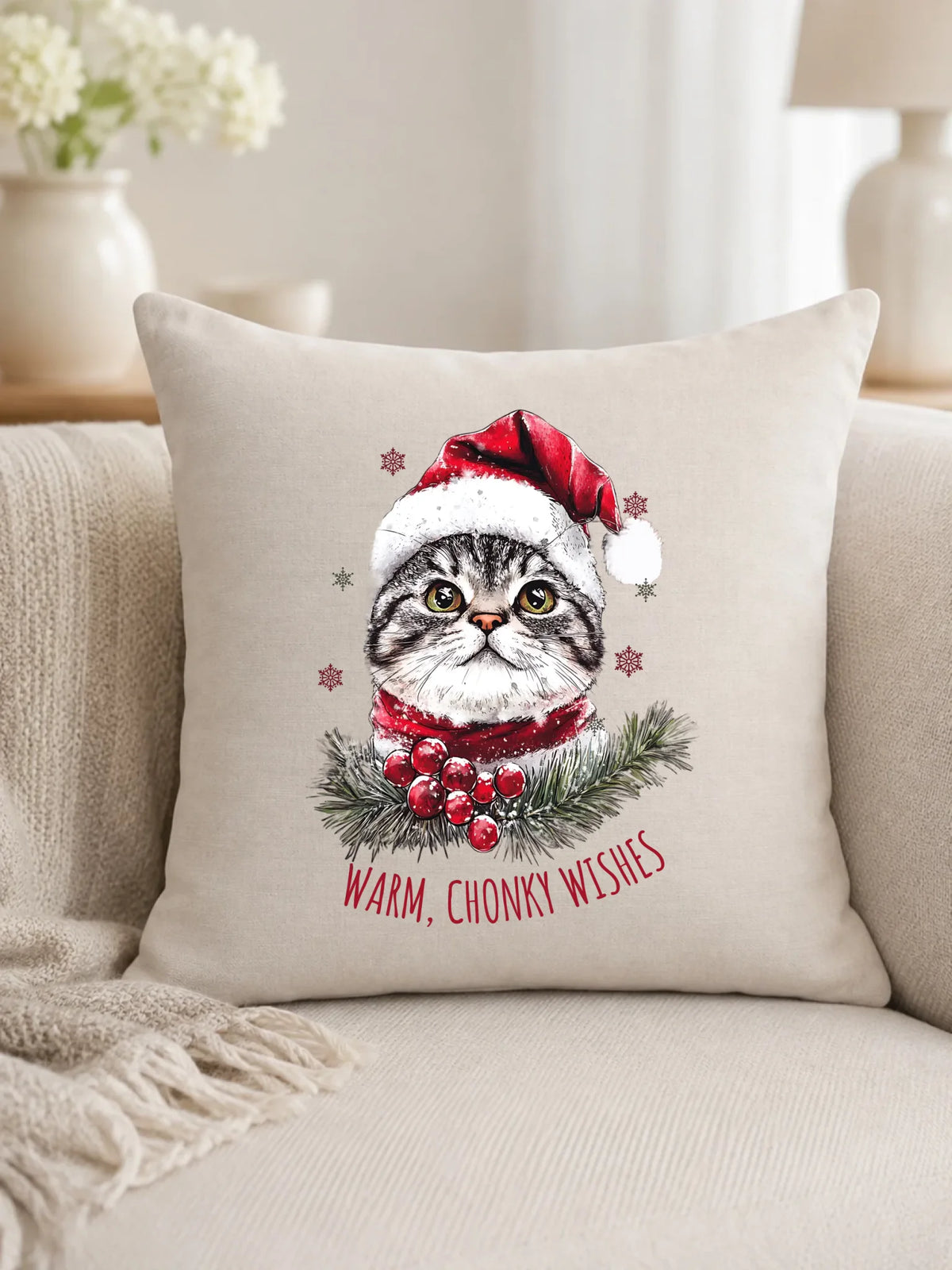 Poduszka świąteczna - Warm, Chonky Wishes BN36