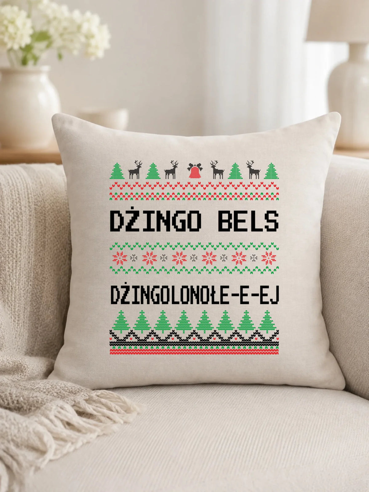 Poduszka świąteczna - prezent na Święta - Dżingo bels BN11
