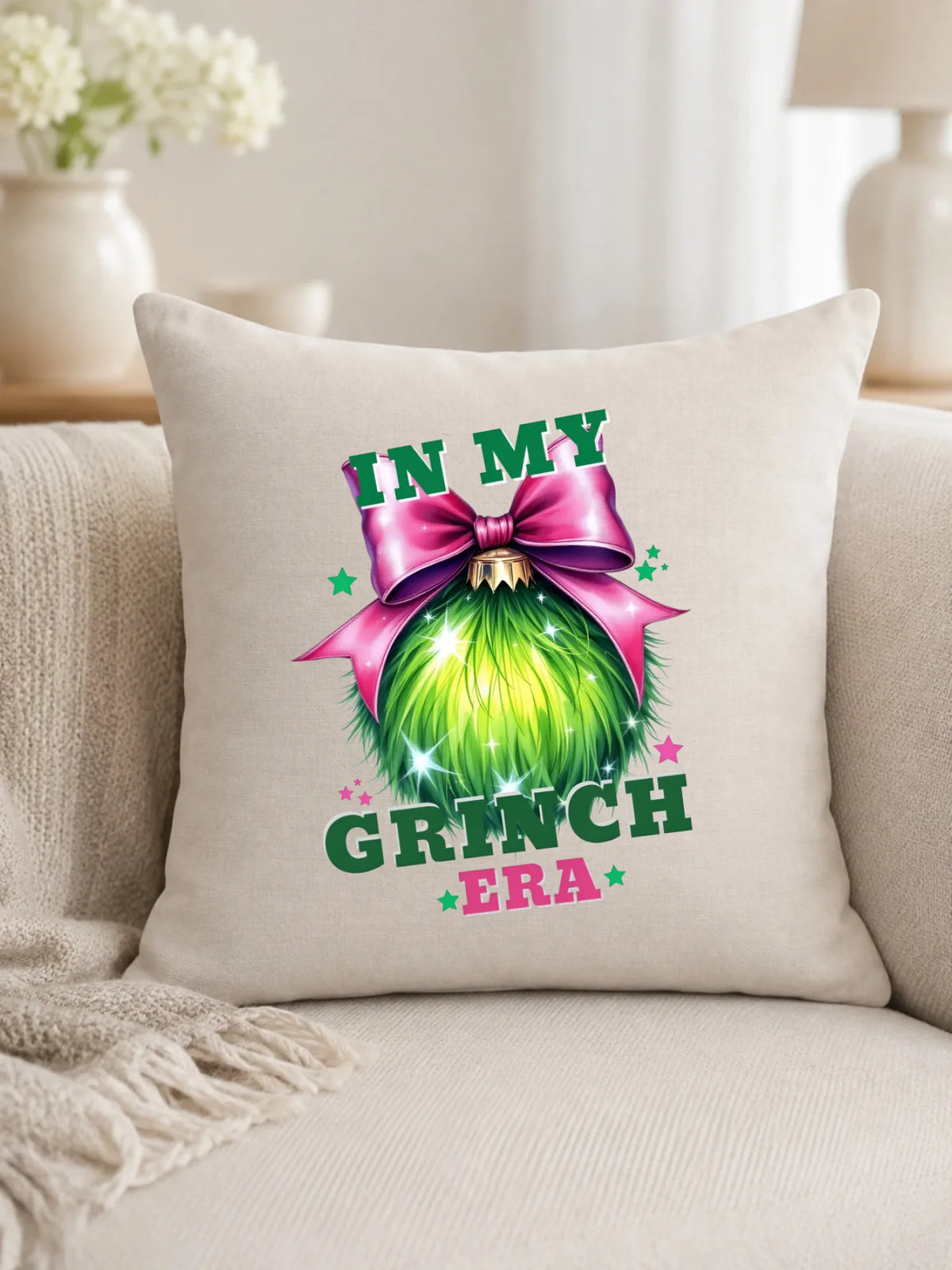 Poduszka świąteczna - In my Grinch era BN26