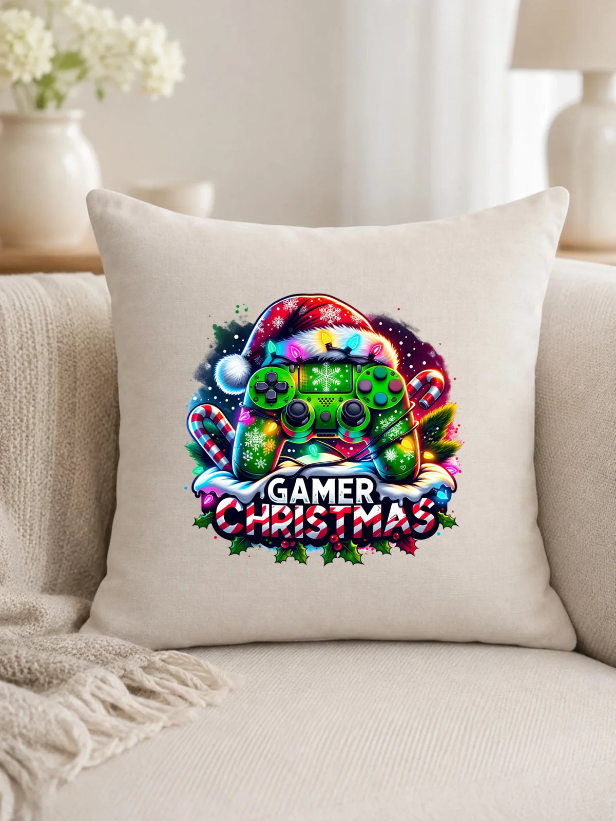 Poduszka świąteczna - prezent dla gracza - Christmas gamer BN22