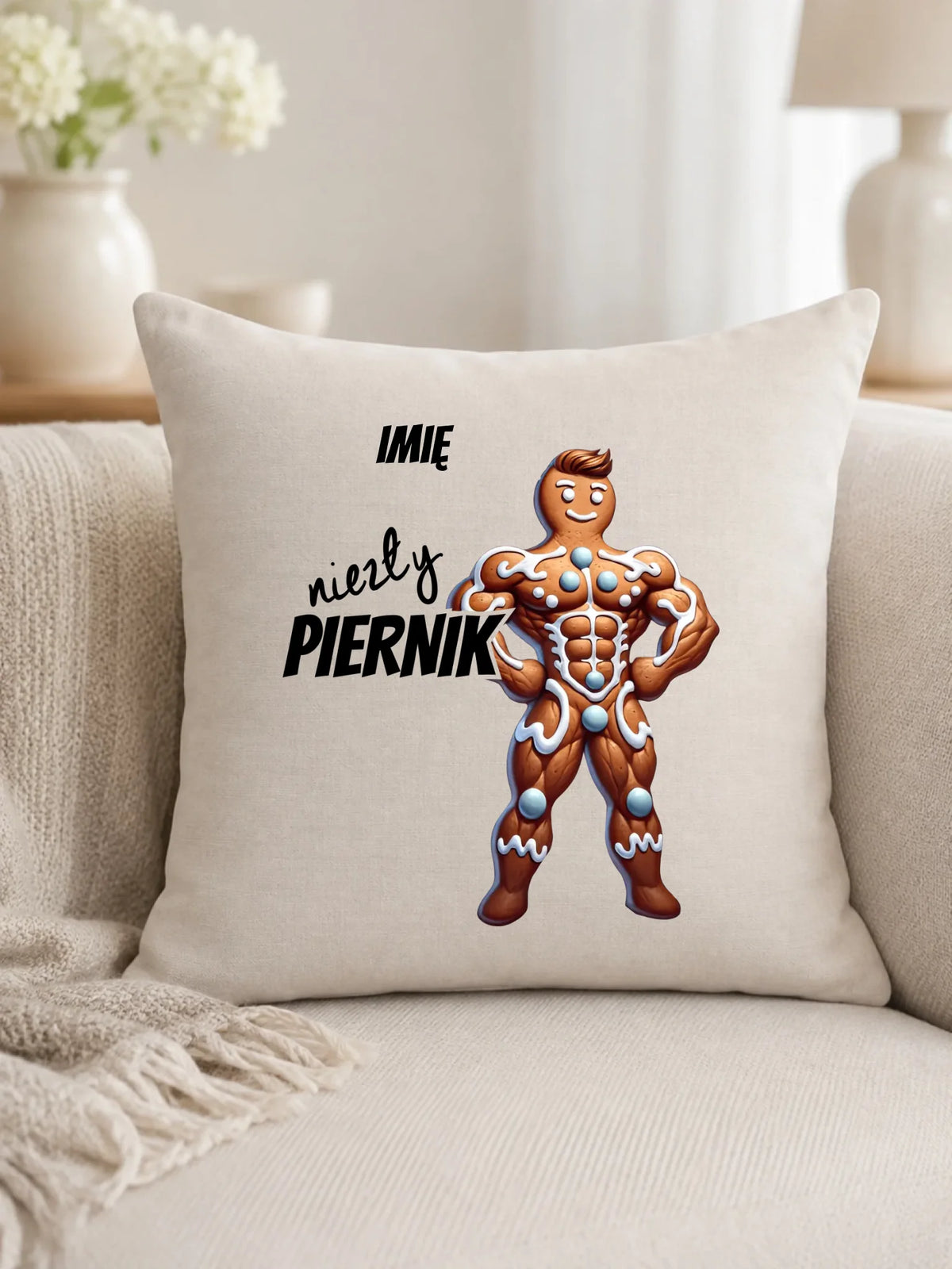 Poduszka świąteczna - Niezły piernik - personalizowana BN24