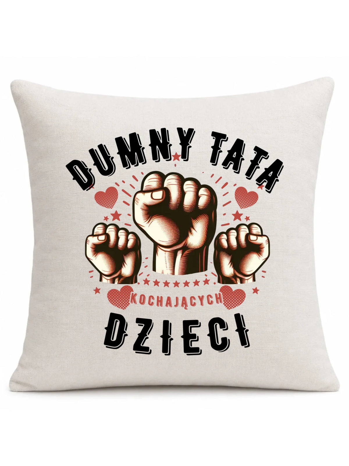 Dumny tata kochających dzieci | Poduszka prezent dla taty DT44