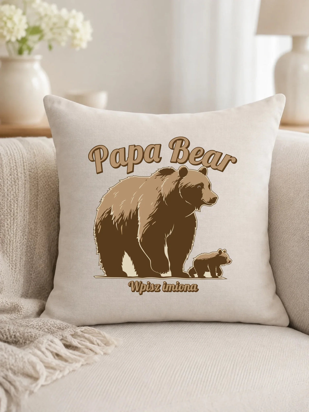 Papa Bear imiona | Poduszka dla taty DT50