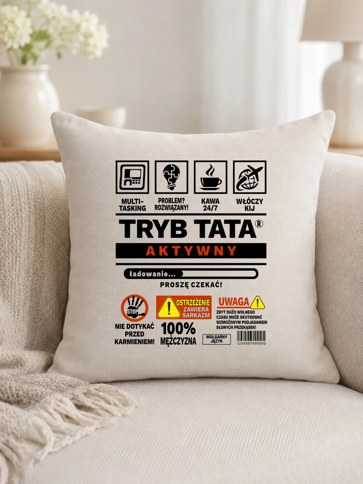 Tryb tata aktywny | Poduszka prezent dla taty DT51