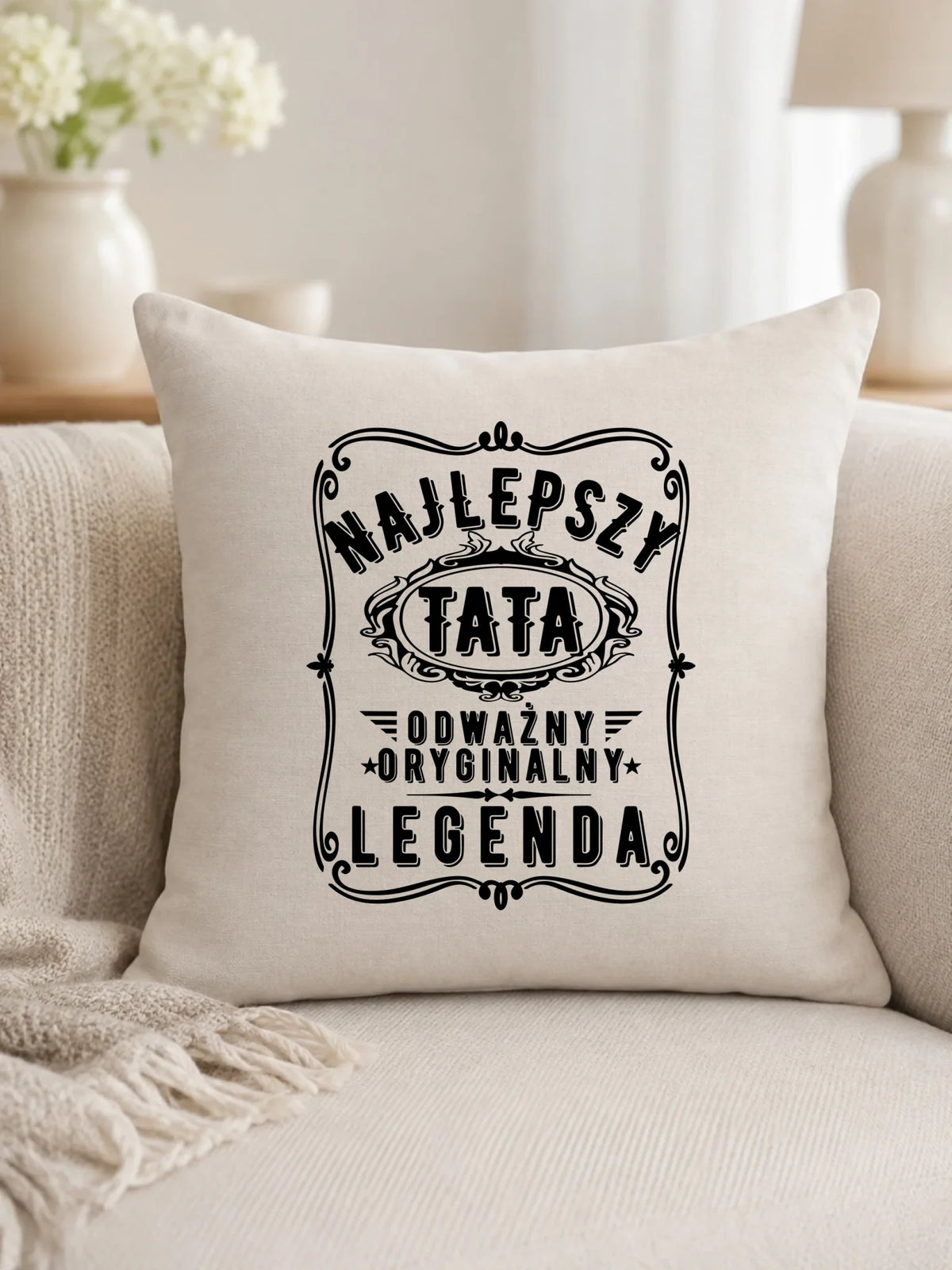 Najlepszy tata legenda | Poduszka dla taty DT47