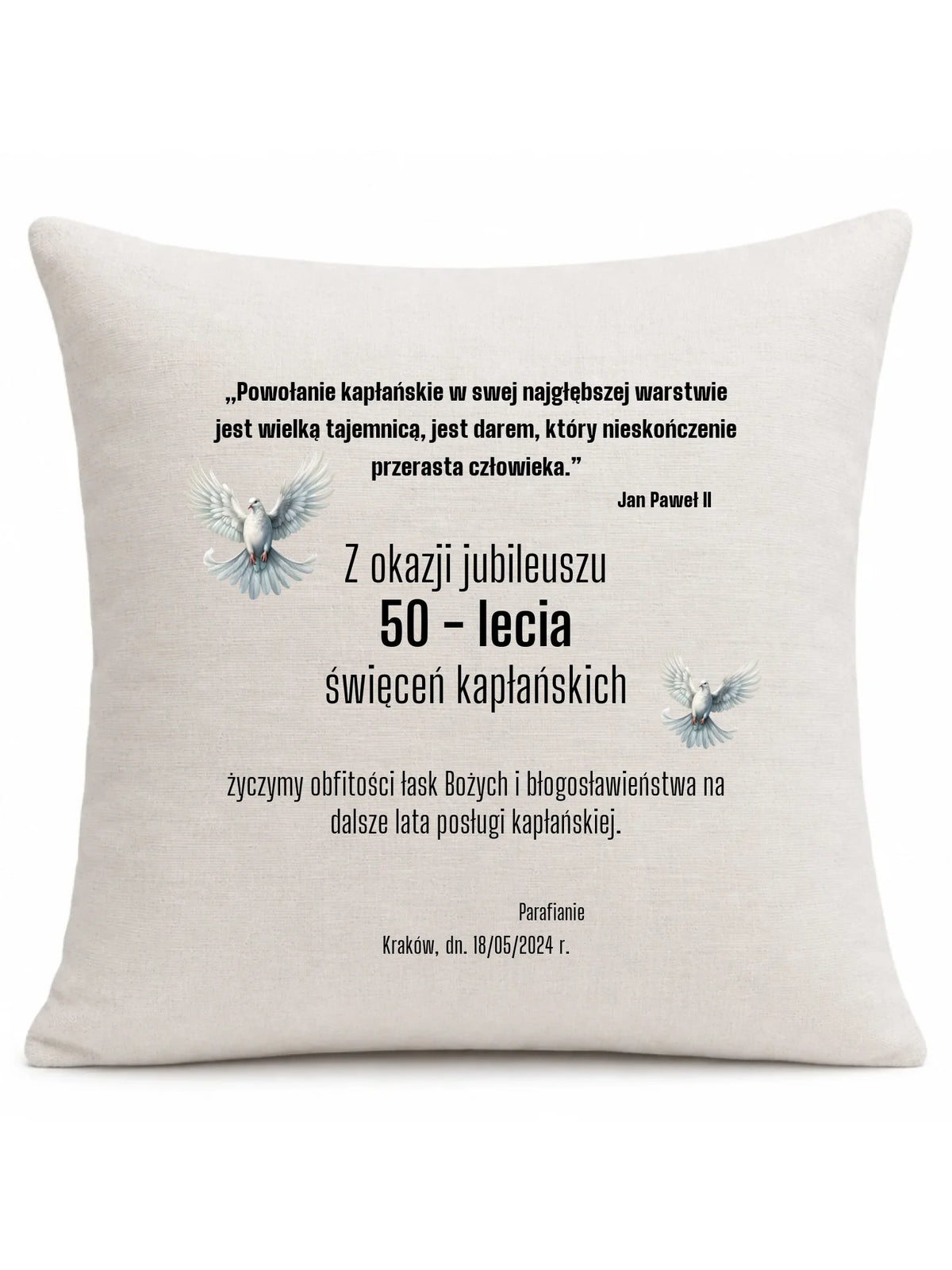 Poduszka dla księdza JUBILEUSZ KAPŁAŃSTWA DU04