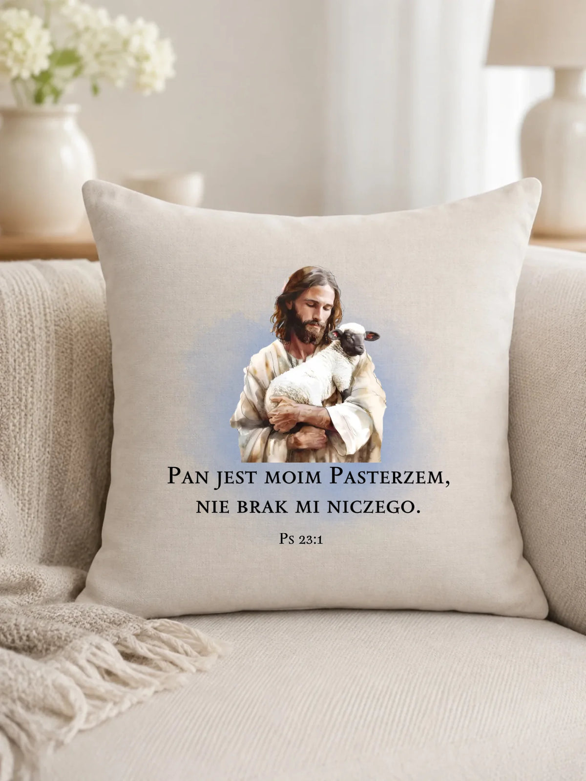 Poduszka PAN JEST MOIM PASTERZEM DU03