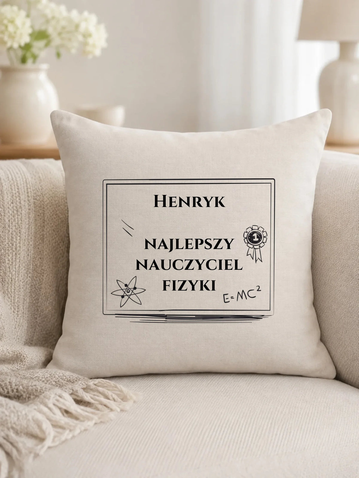 Poduszka na prezent dla nauczyciela FIZYKI N66