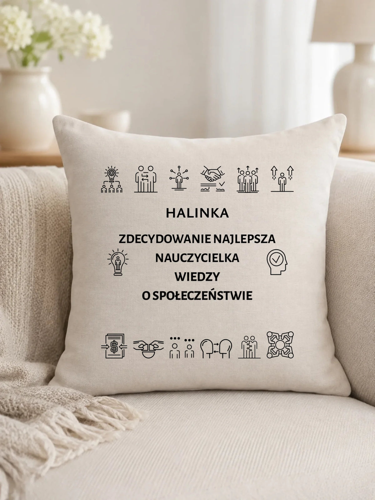 Poduszka dla nauczyciela WIEDZY O SPOŁECZEŃSTWIE WoS N59