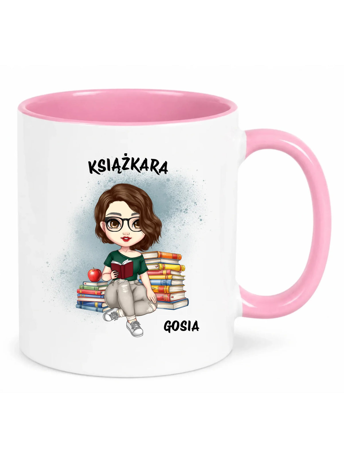 Kubek - Książkara - Prezent dla miłośniczki czytania książek - personalizowany DZ03