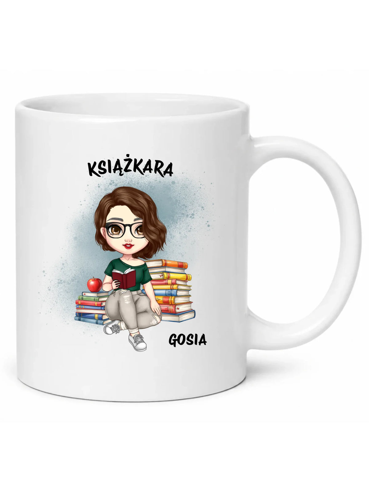 Kubek - Książkara - Prezent dla miłośniczki czytania książek - personalizowany DZ03