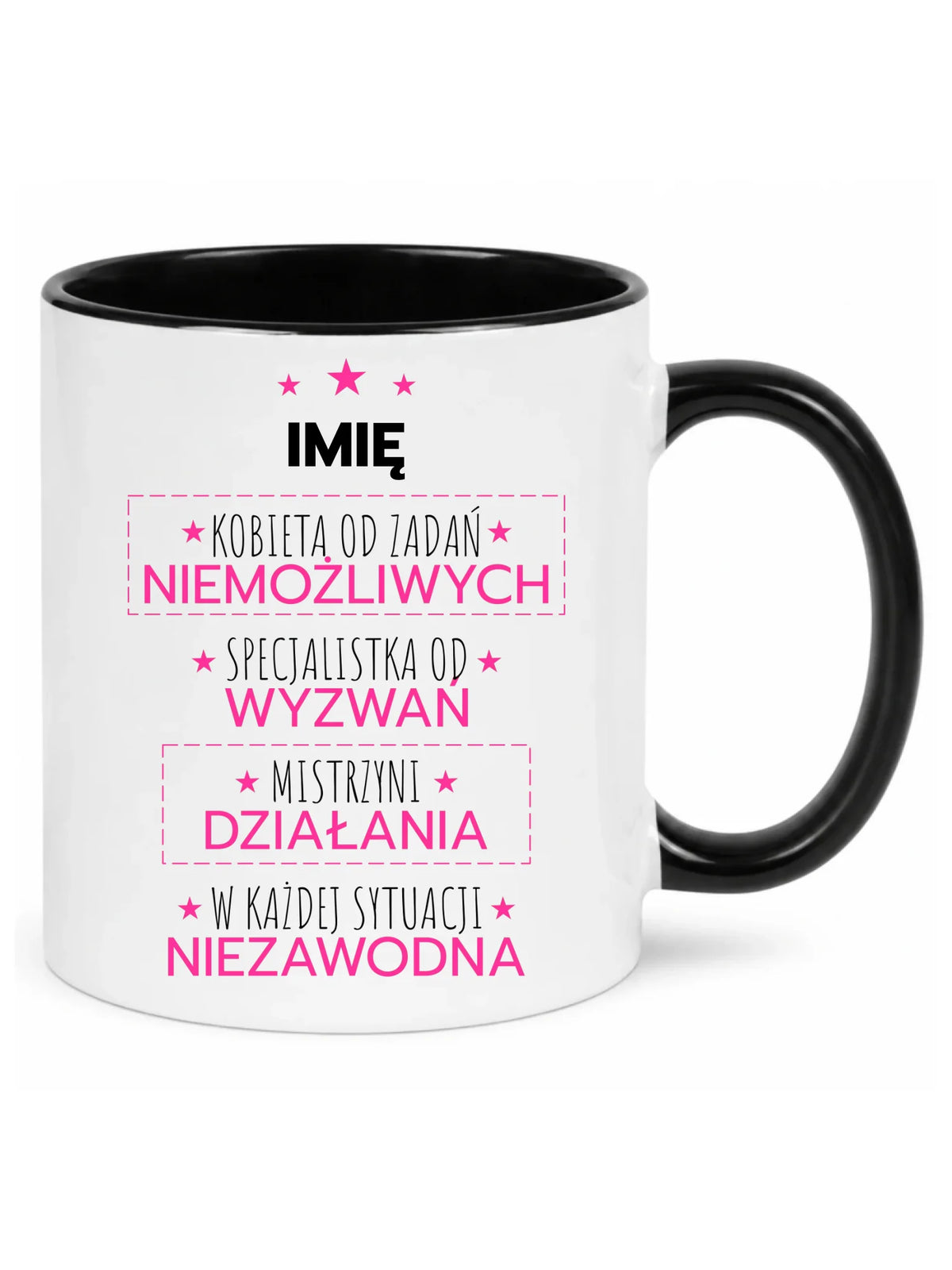Kubek - Kobieta od zadań niemożliwych - personalizowany DZ19