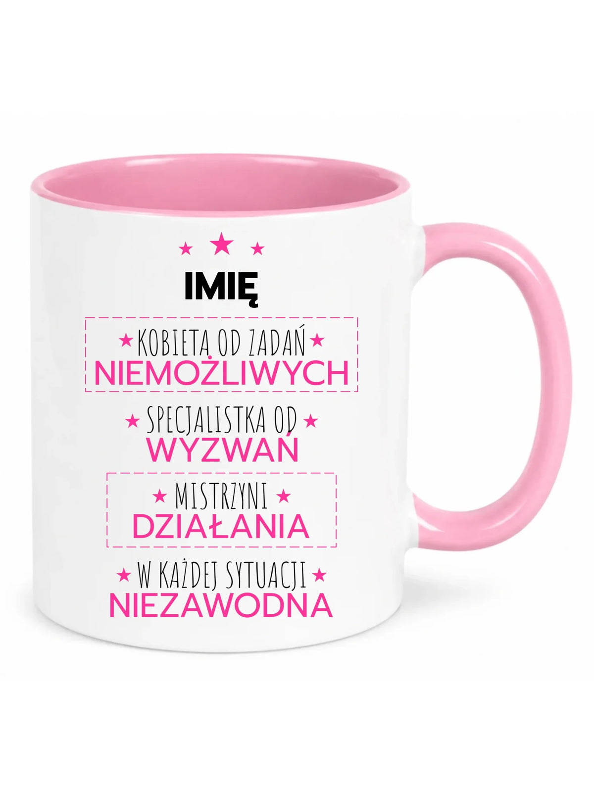 Kubek - Kobieta od zadań niemożliwych - personalizowany DZ19