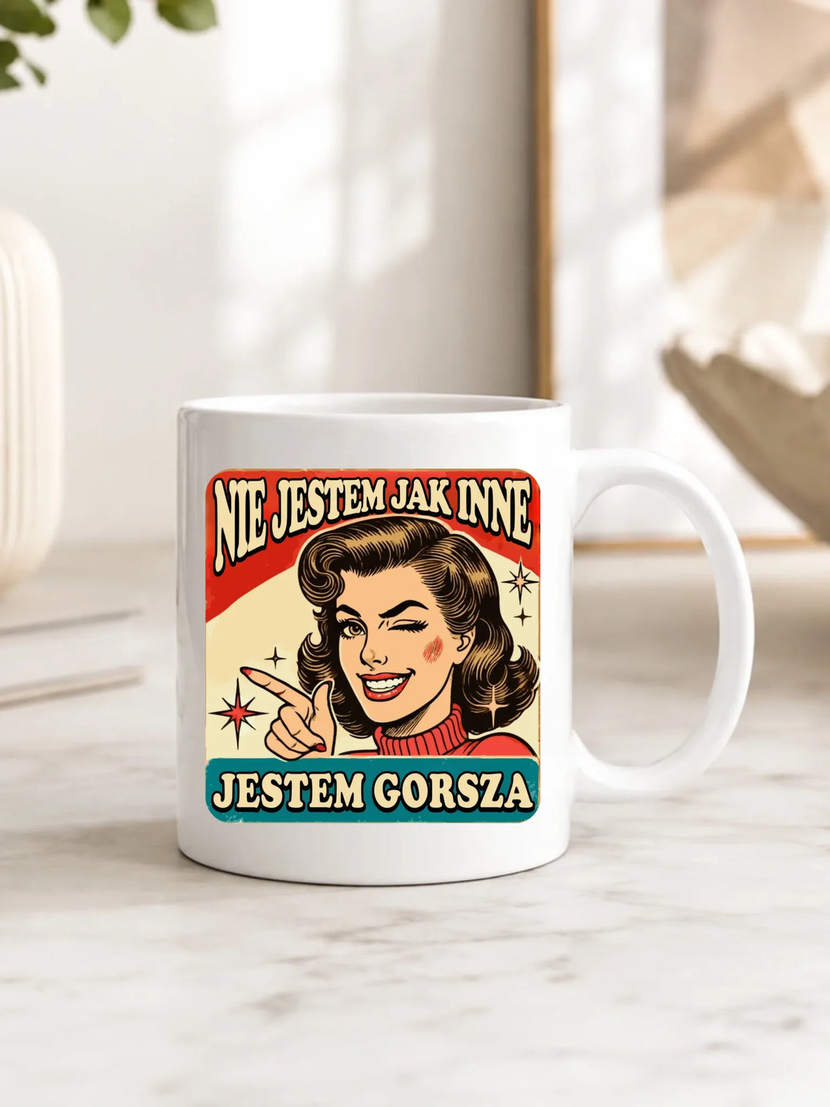 Kubek - Nie jestem jak inne, jestem gorsza - w stylu retro DZ07