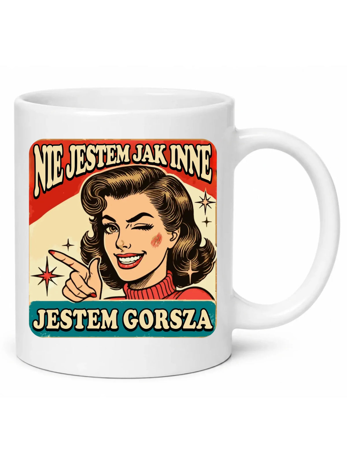 Kubek - Nie jestem jak inne, jestem gorsza - w stylu retro DZ07