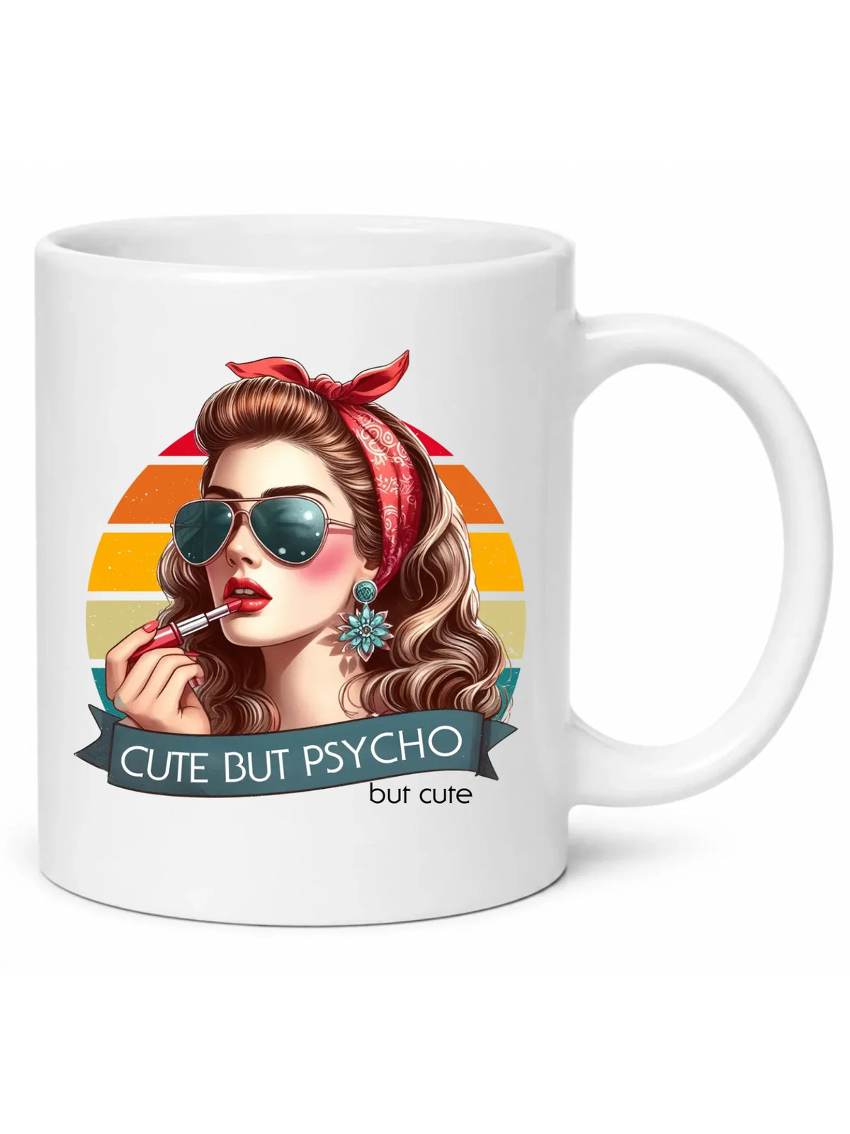 Kubek – Cute but psycho - w stylu retro DZ09