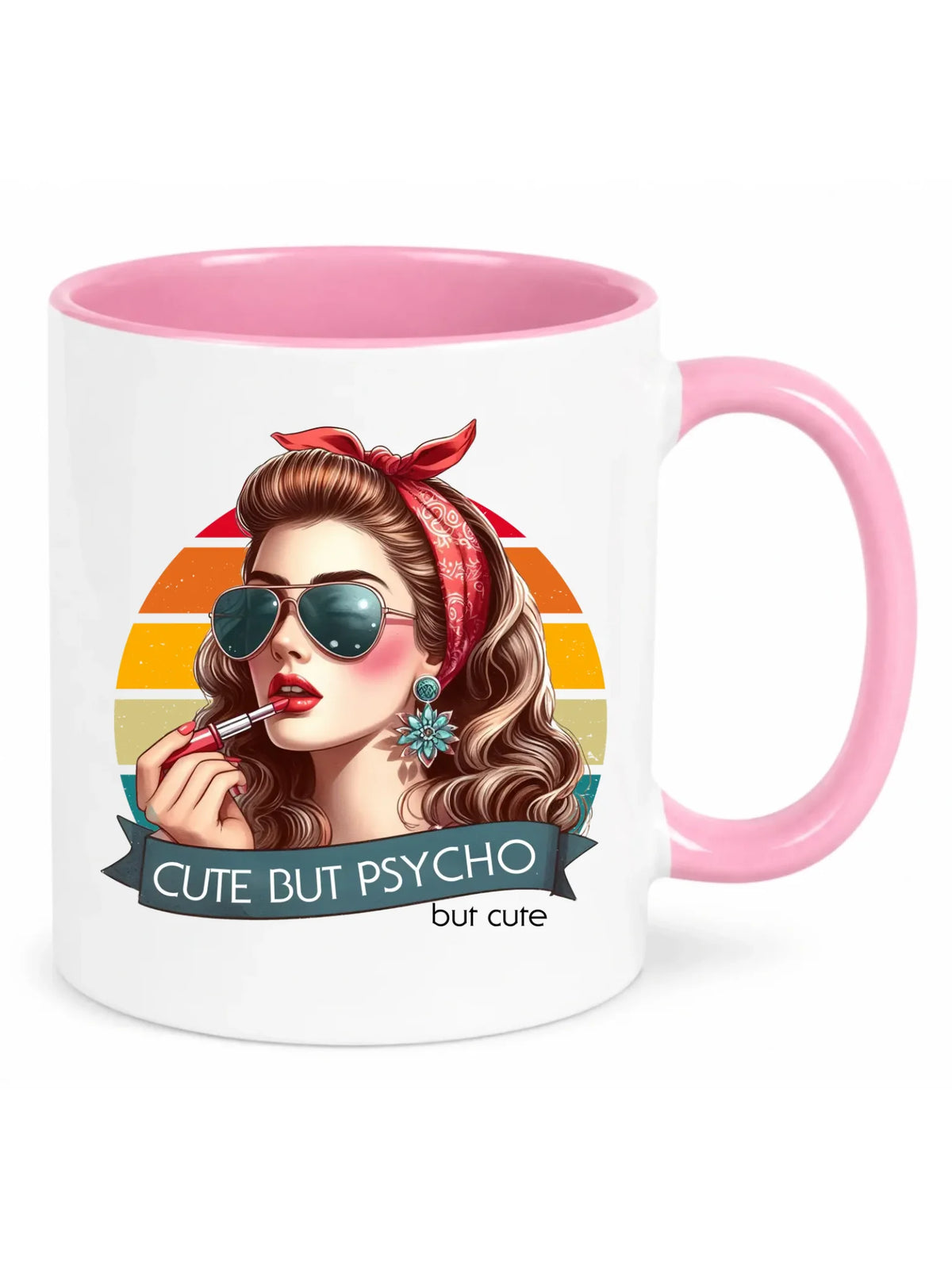 Kubek – Cute but psycho - w stylu retro DZ09