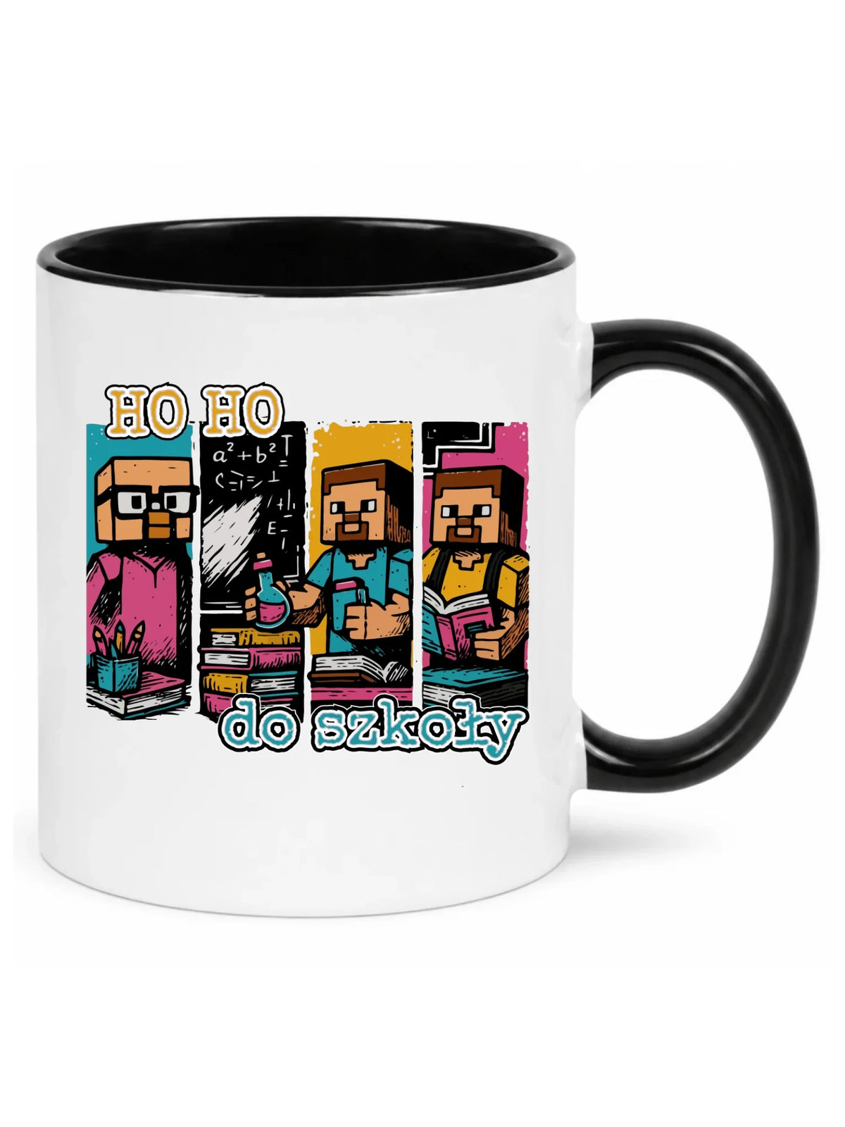Kubek w stylu Minecraft Ho ho do szkoły SZ03