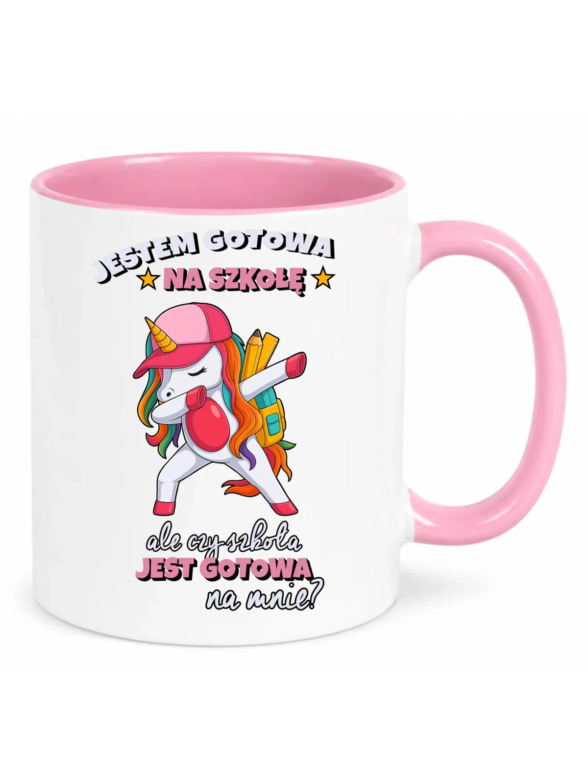 Kubek z jednorożcem Jestem gotowa na szkołę SZ04