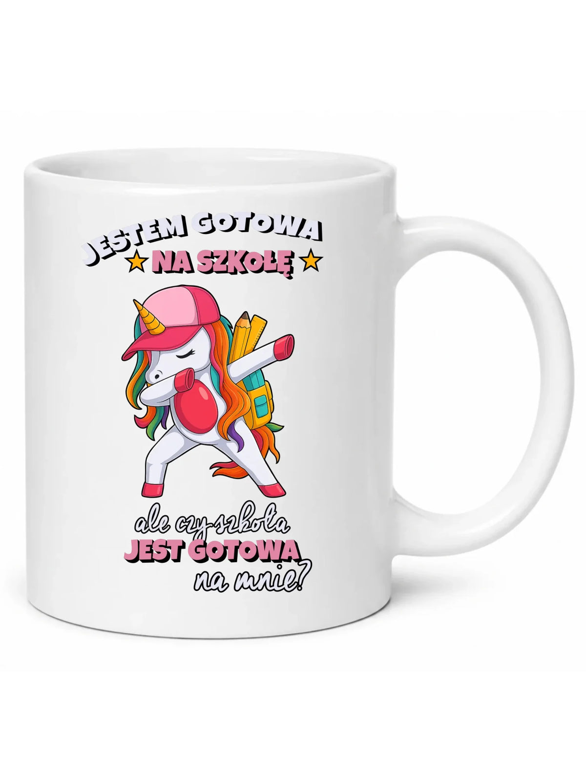 Kubek z jednorożcem Jestem gotowa na szkołę SZ04