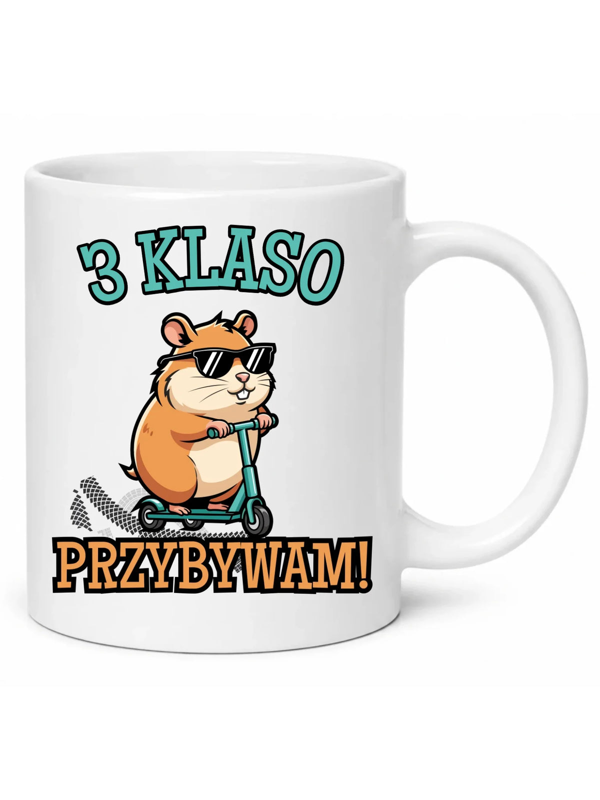 Kubek na powrót do szkoły Przybywam personalizuj klasę SZ07