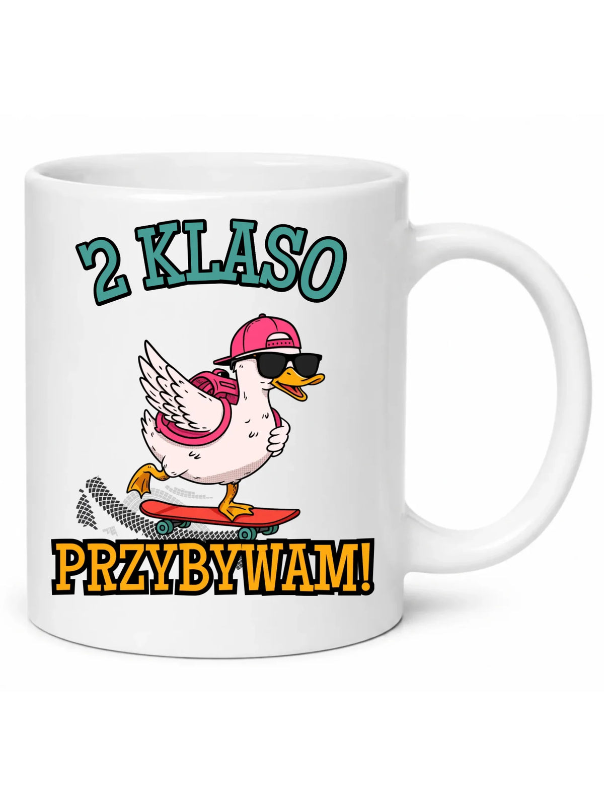 Kubek na powrót do szkoły Przybywam personalizuj klasę SZ08