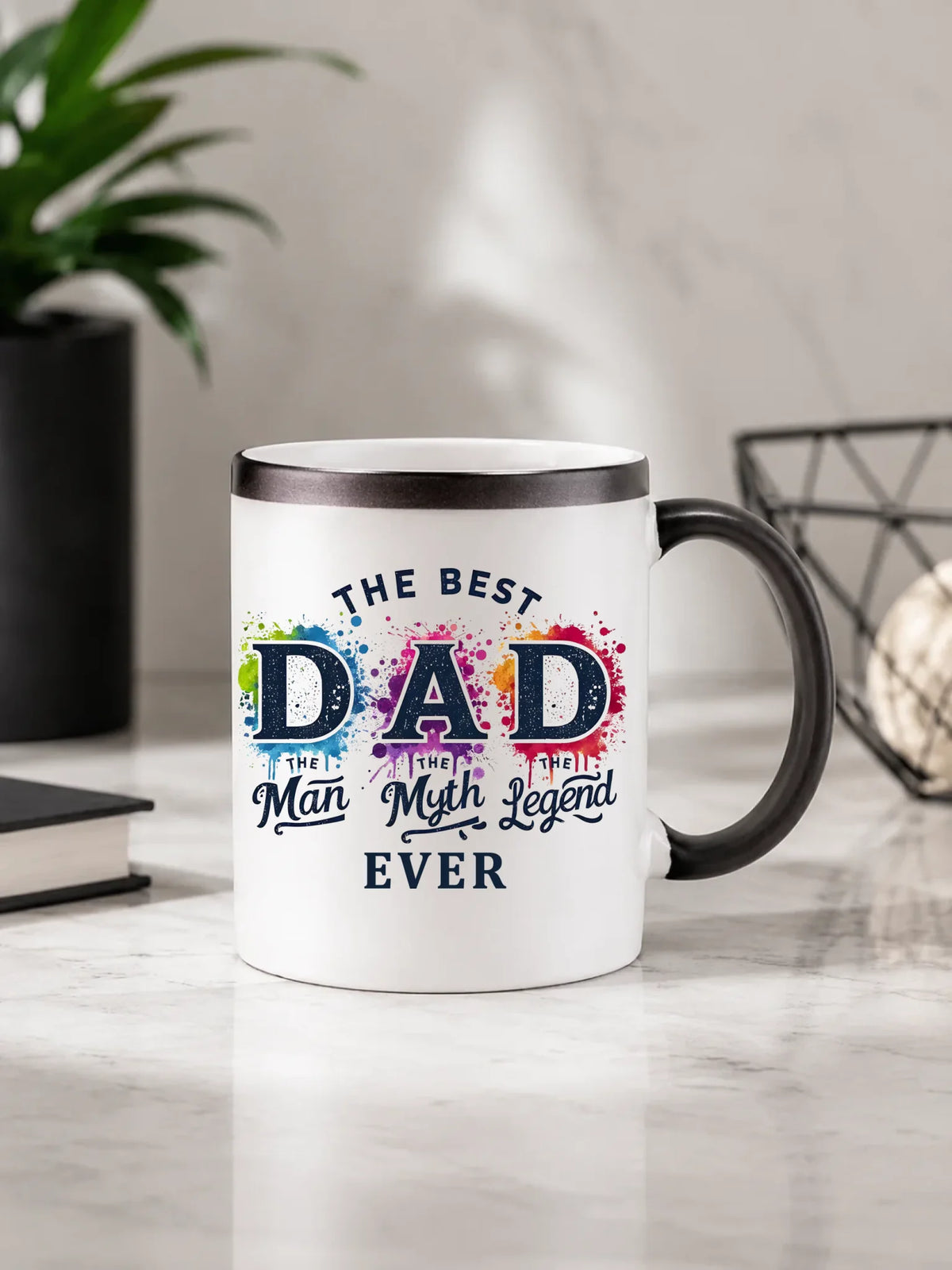 The best dad ever | Kubek magiczny prezent dla taty DT74