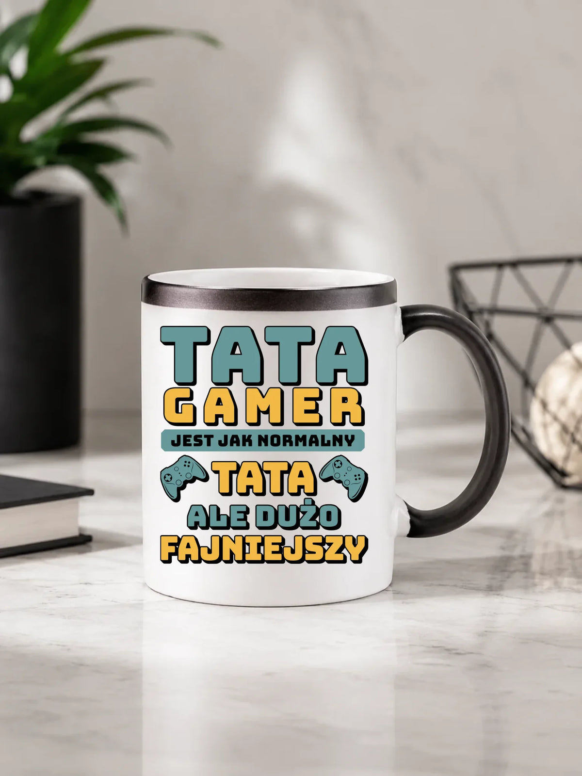 Tata gamer | Kubek magiczny prezent dla taty DT71