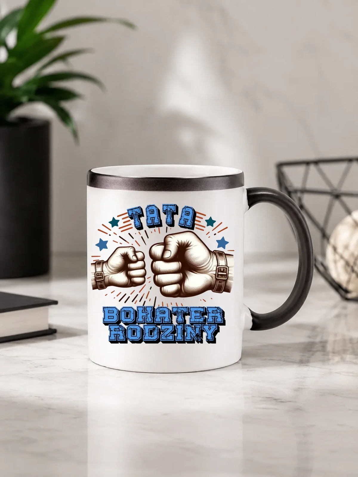 Tata bohater rodziny | Kubek magiczny dla taty DT45